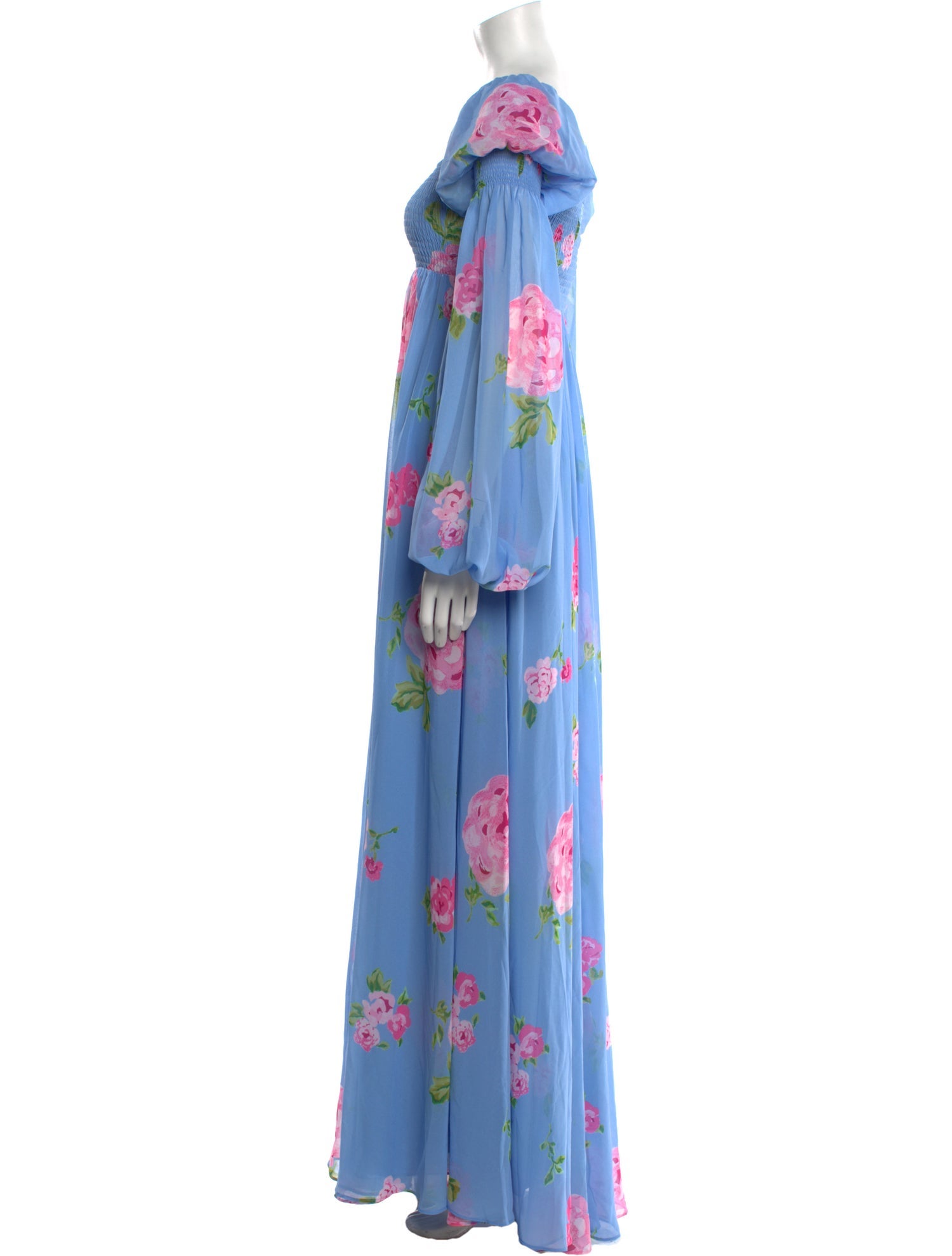 Caroline Constas Floral Print Long Dress