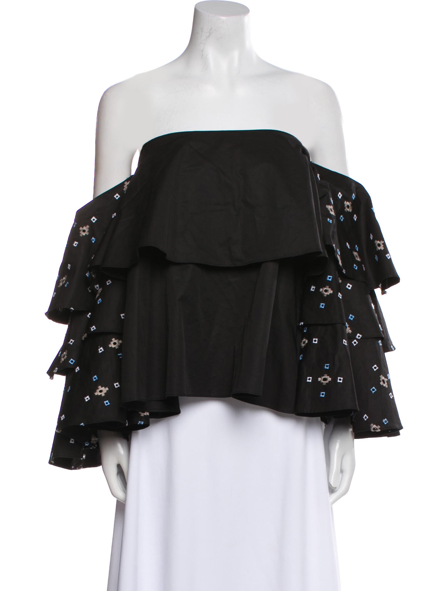 Caroline Constas Off-The-Shoulder Long Sleeve Blouse