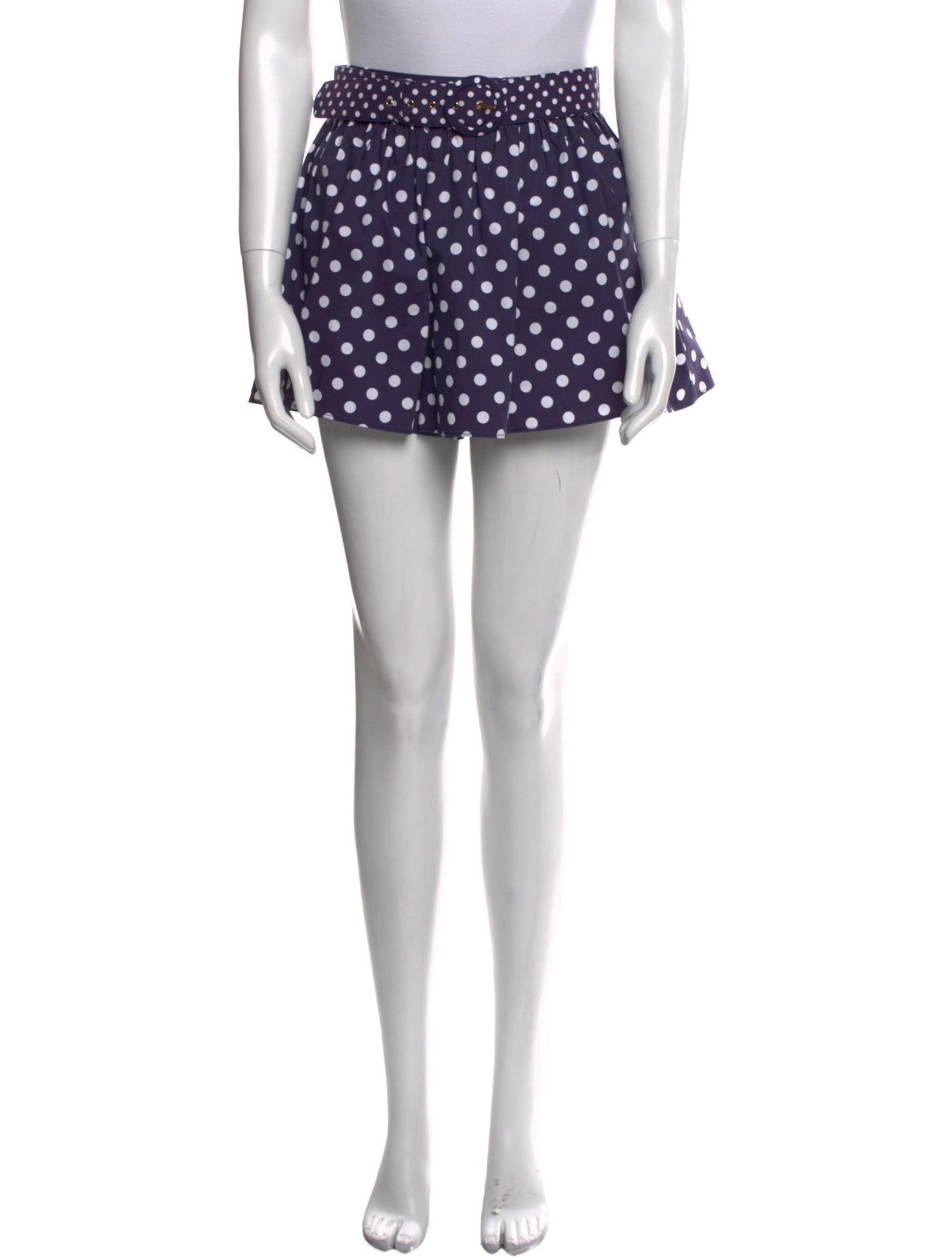 Caroline Constas Polka Dot Print Mini Shorts