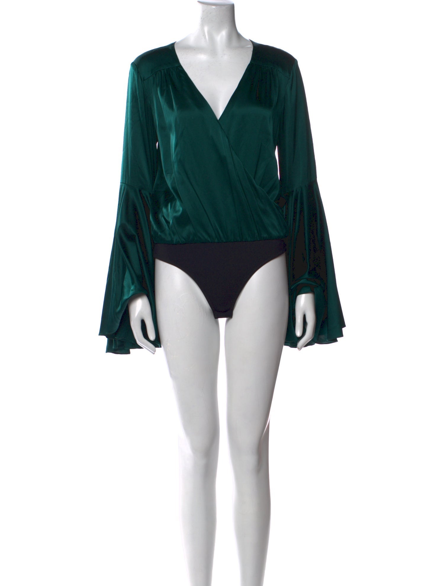 Caroline Constas Silk V-Neck Bodysuit