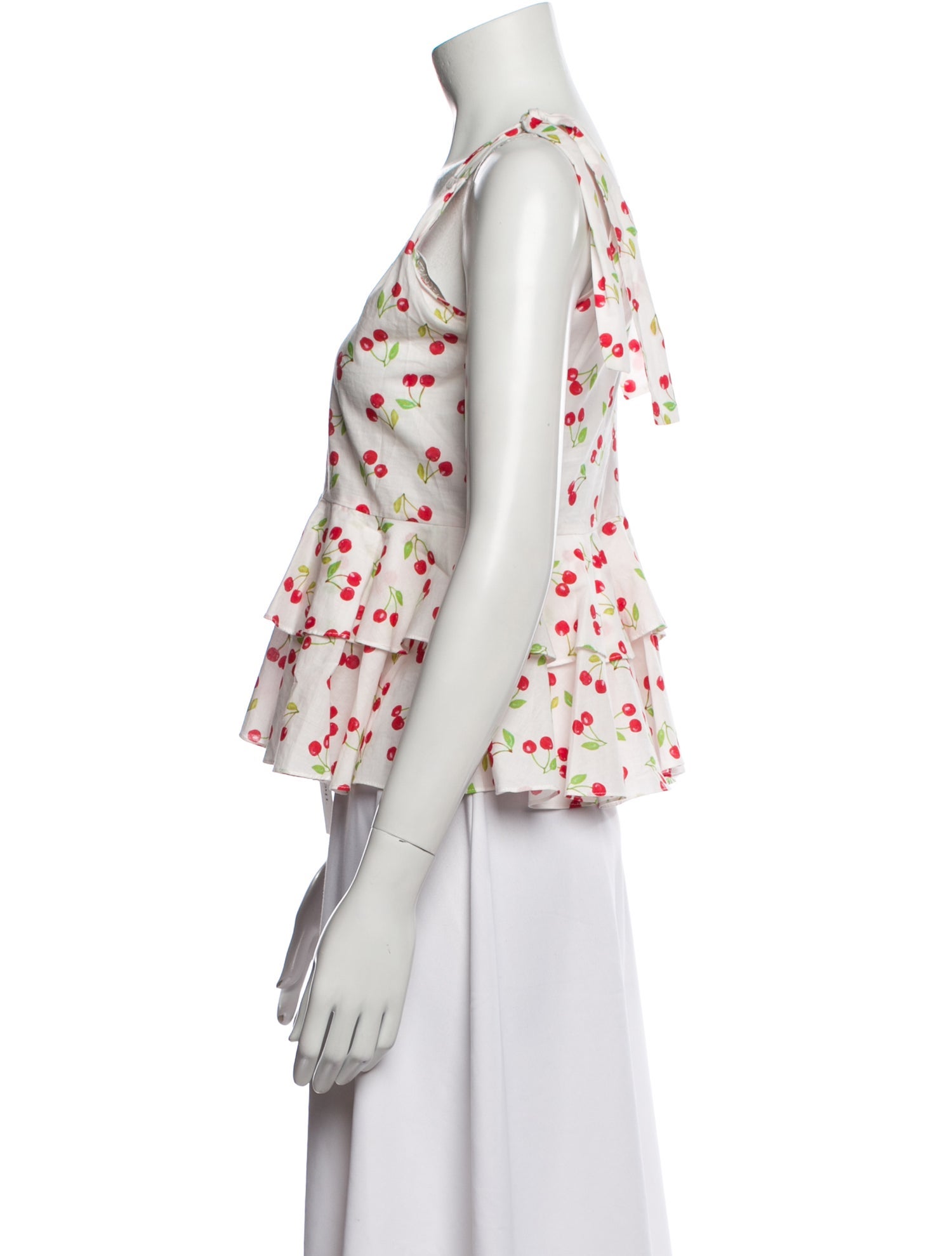 Caroline Constas Printed V-Neck Top