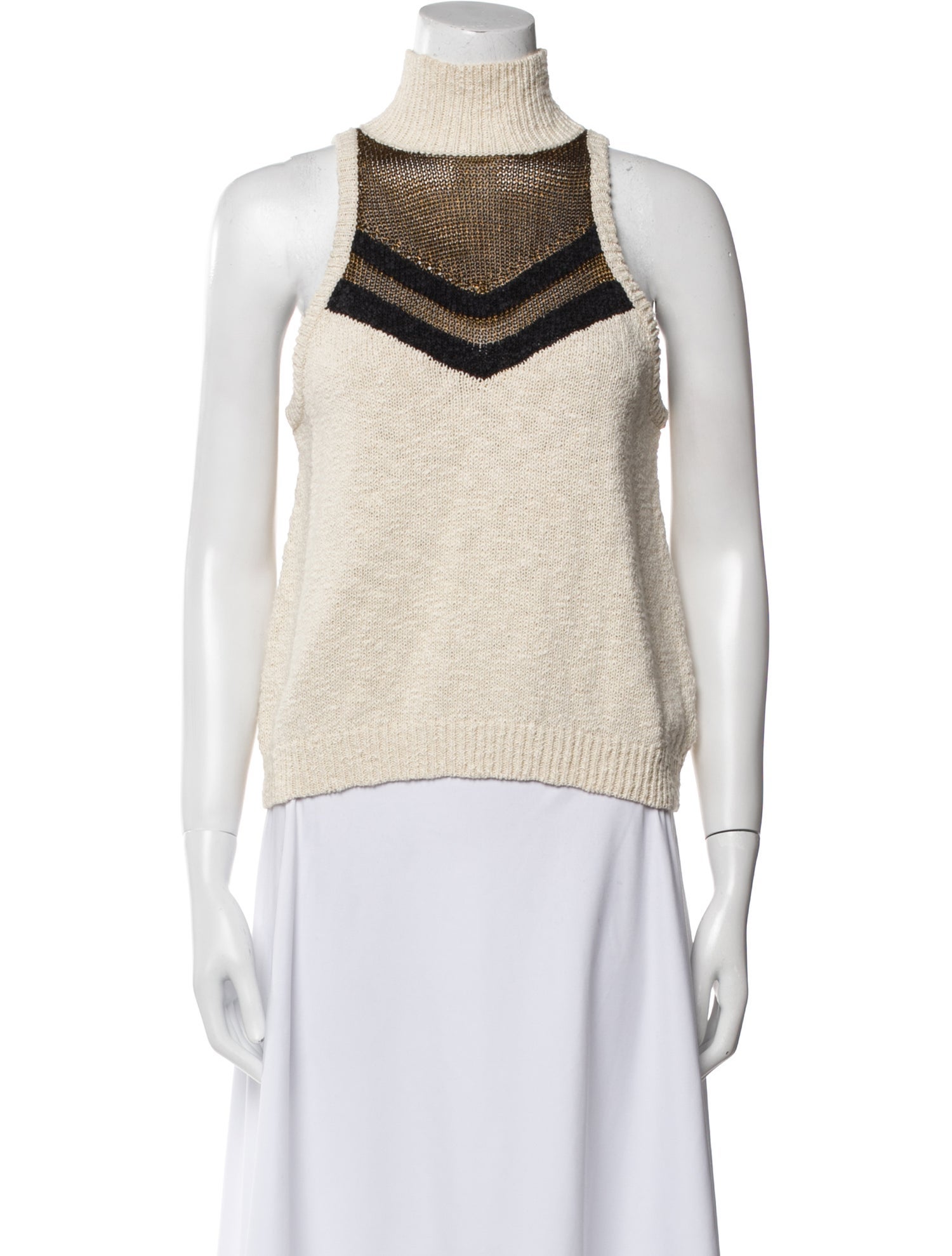 Caroline Constas Striped Turtleneck Top