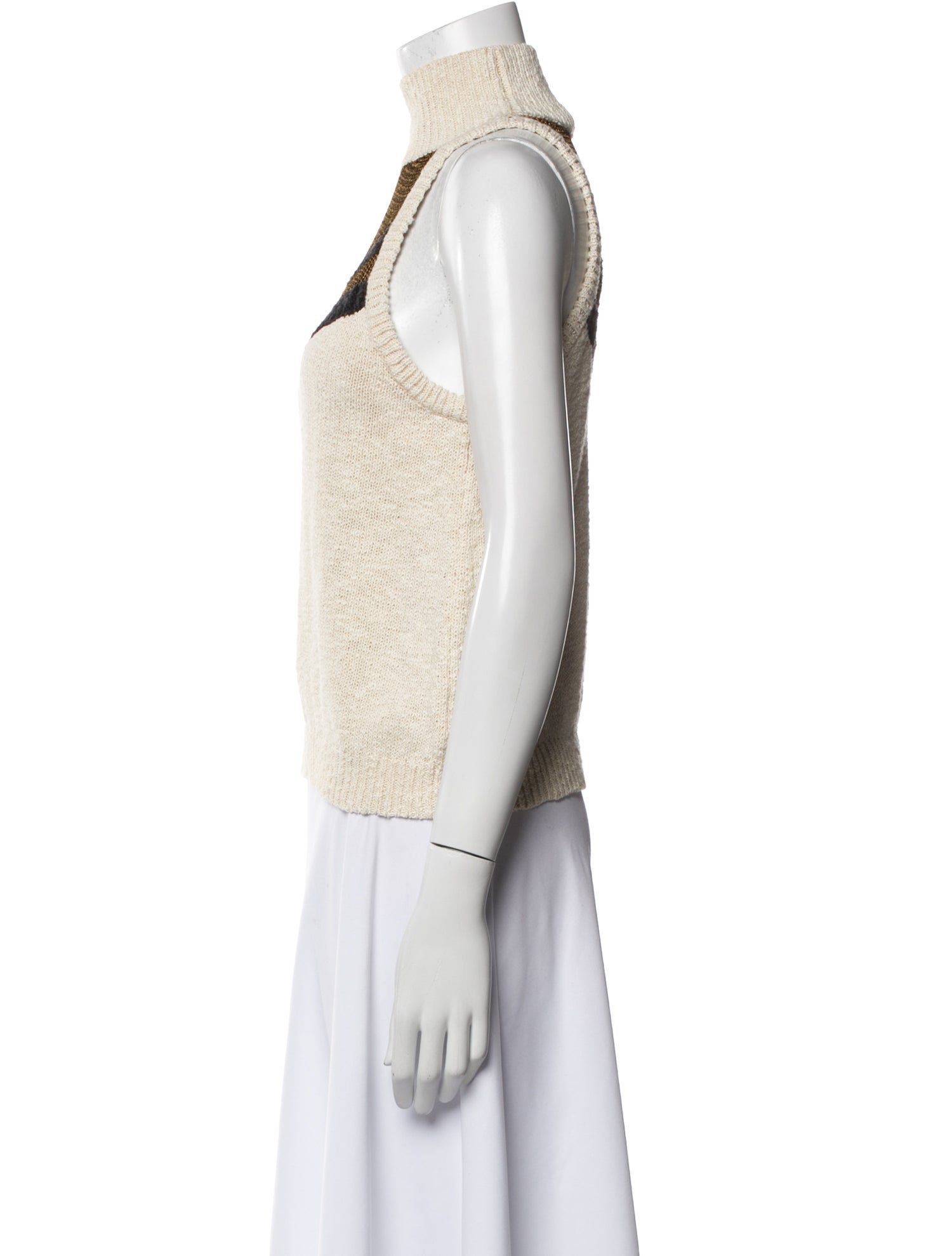 Caroline Constas Striped Turtleneck Top