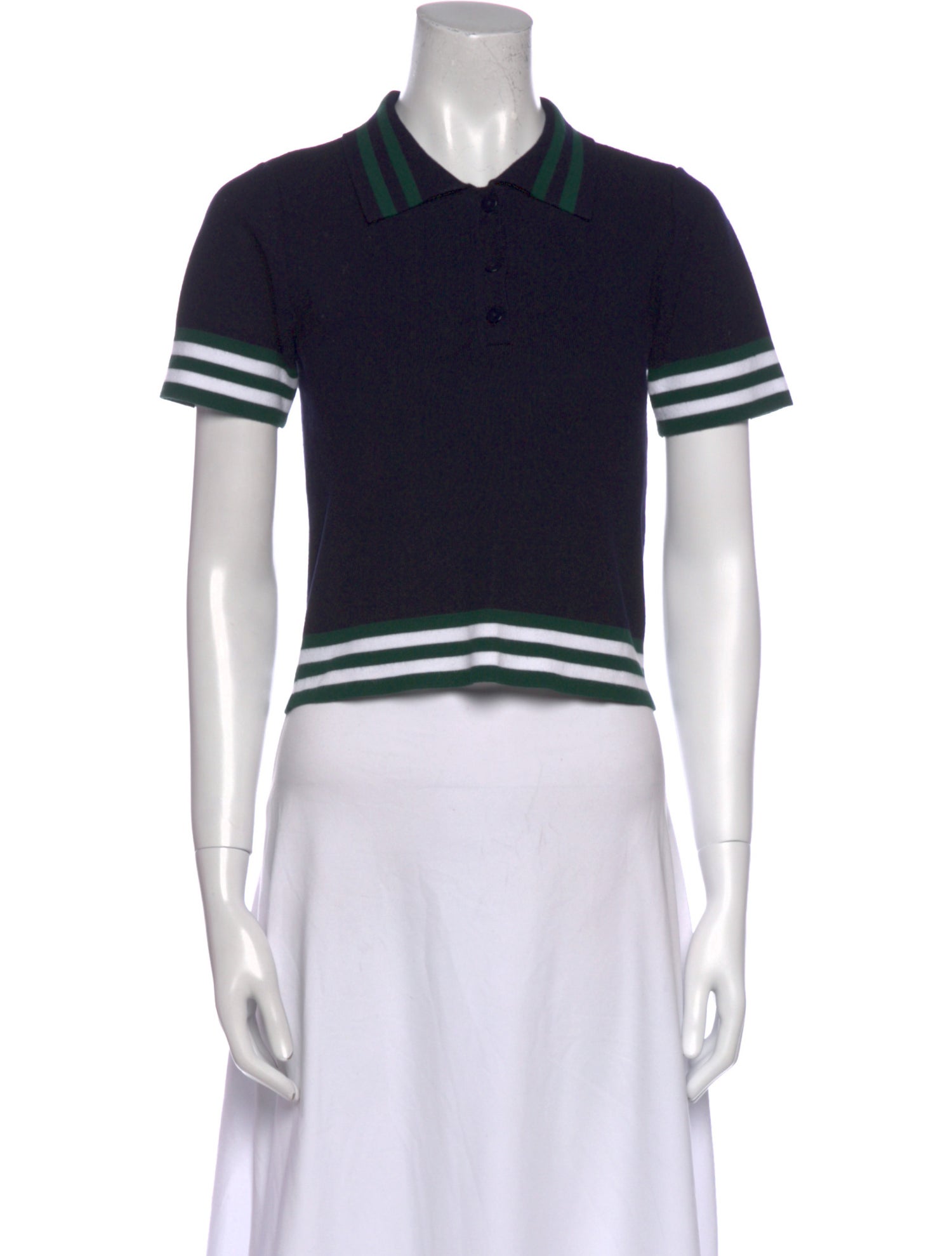 Caroline Constas Striped Short Sleeve Polo