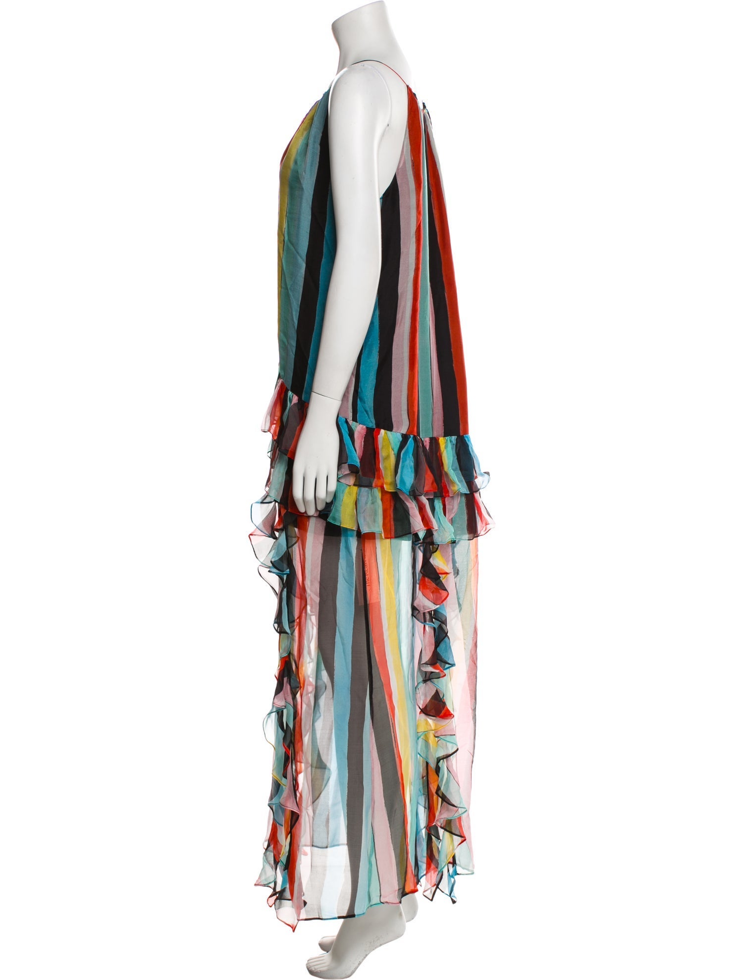 Caroline Constas Silk Long Dress