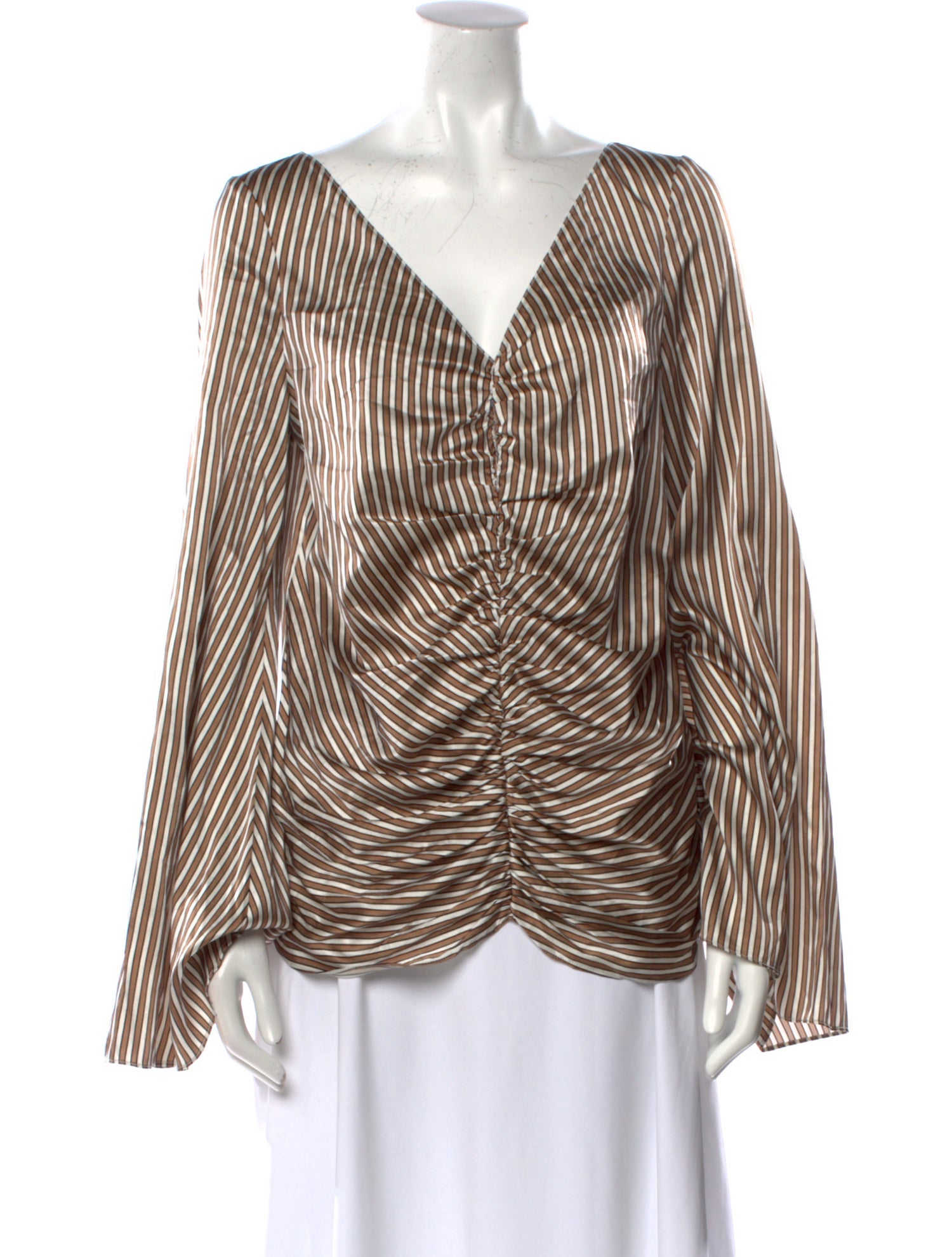 Caroline Constas Silk Striped Blouse