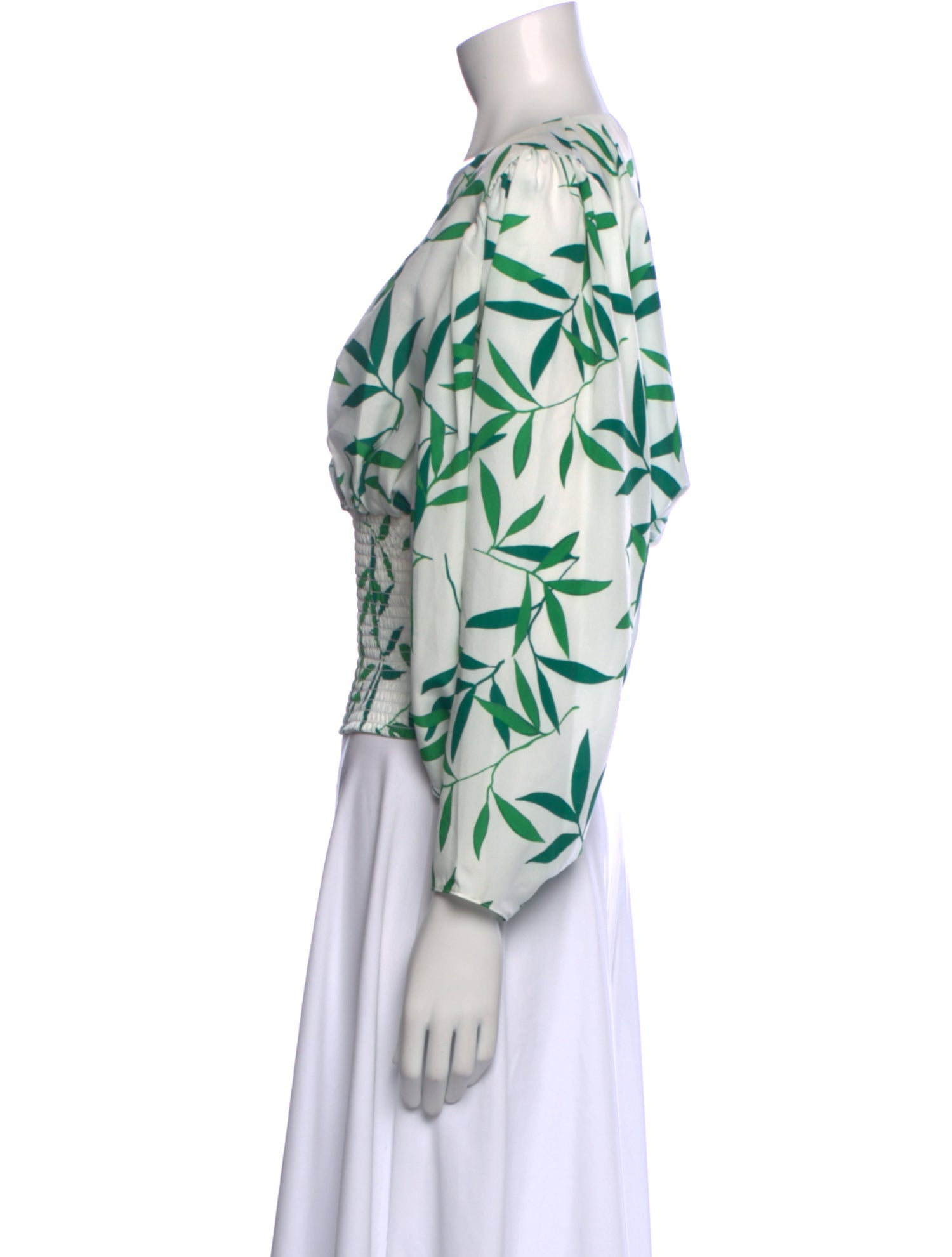 Caroline Constas Printed V-Neck Blouse