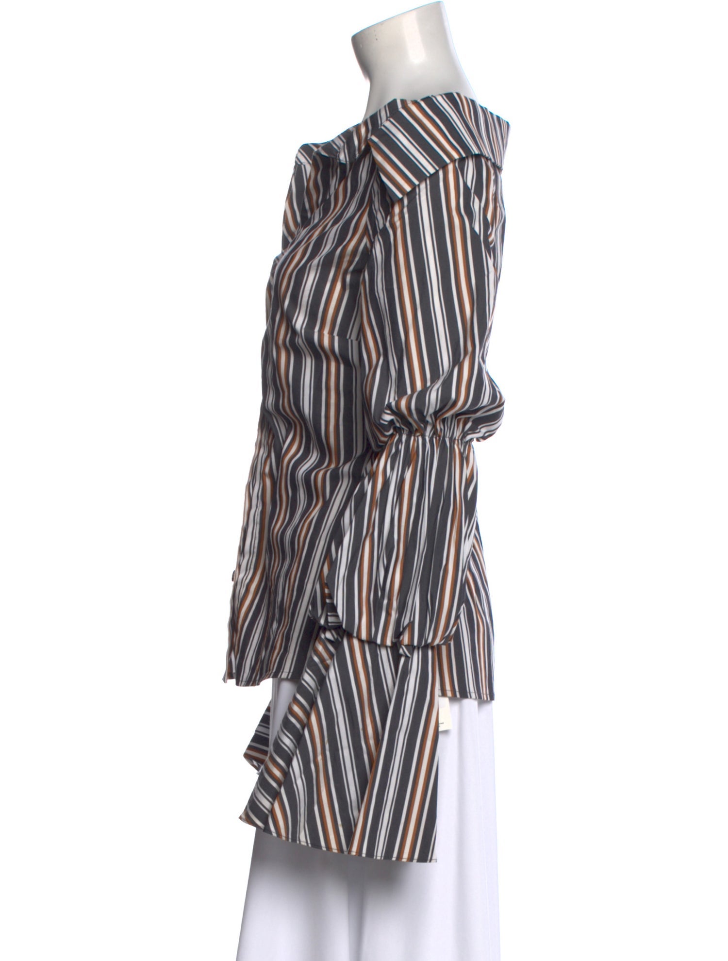 Caroline Constas Striped Off-The-Shoulder Blouse