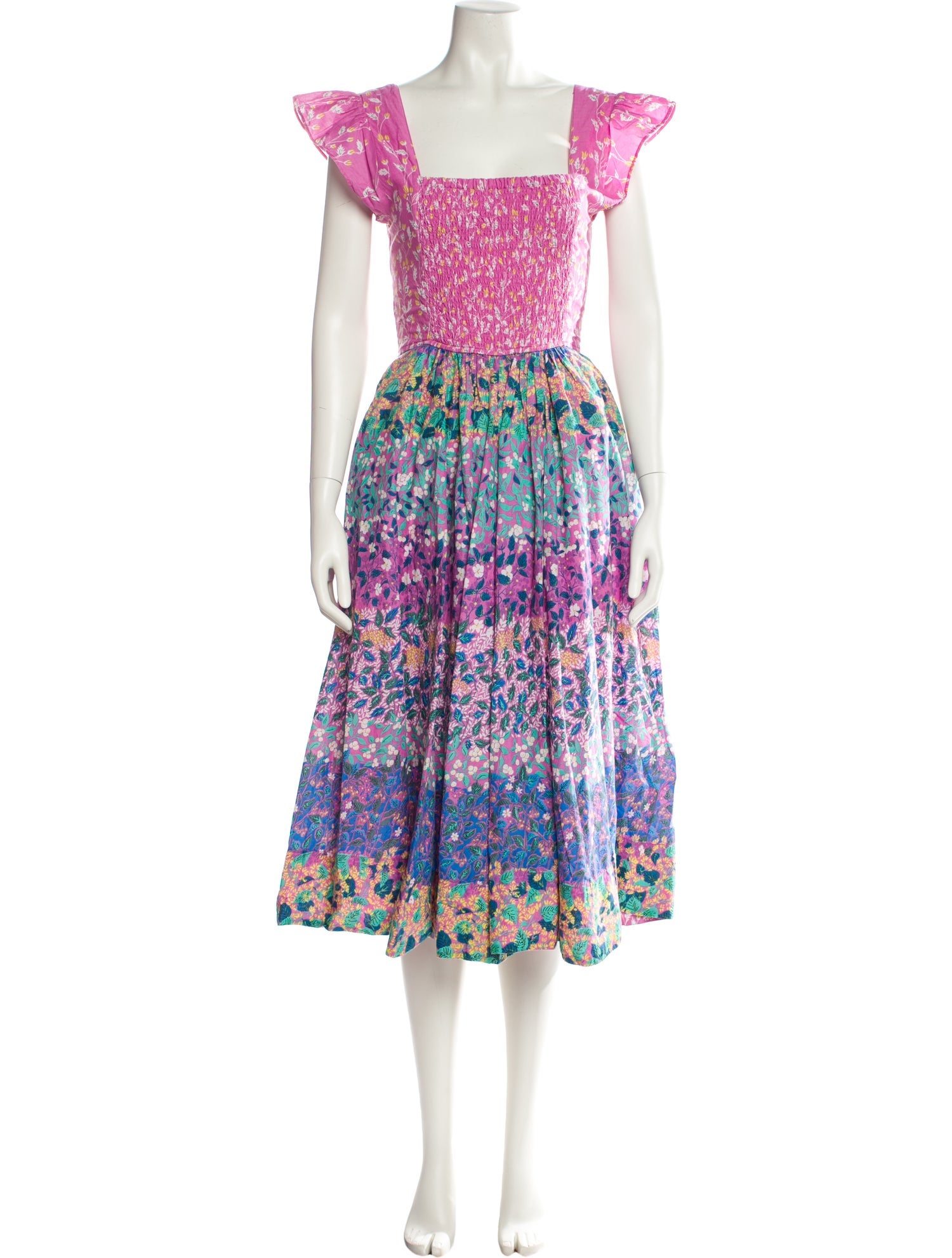 Caroline Constas Floral Print Long Dress