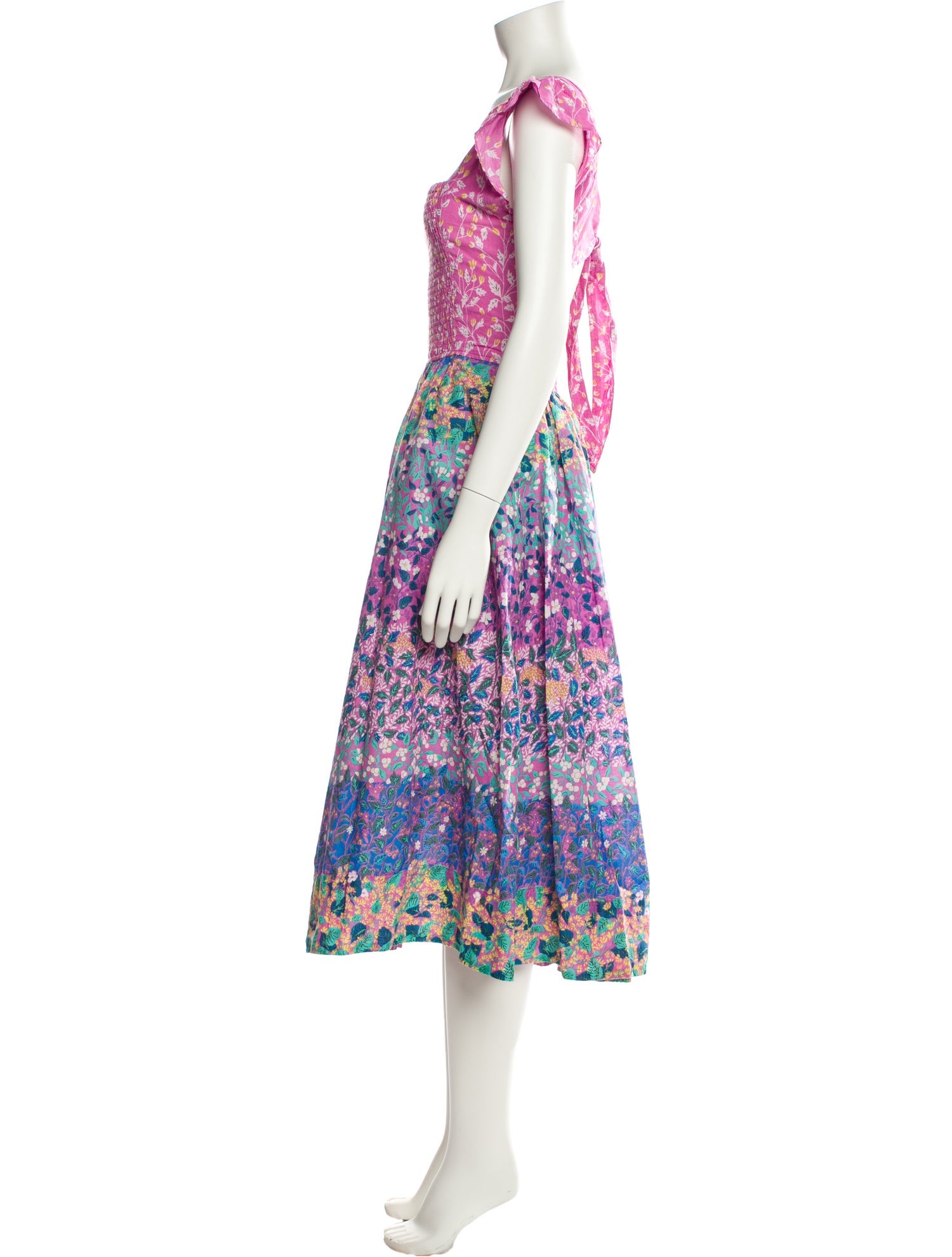 Caroline Constas Floral Print Long Dress