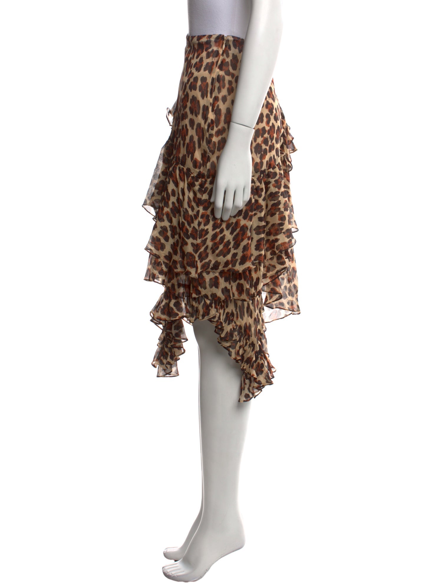 Caroline Constas Silk Knee-Length Skirt