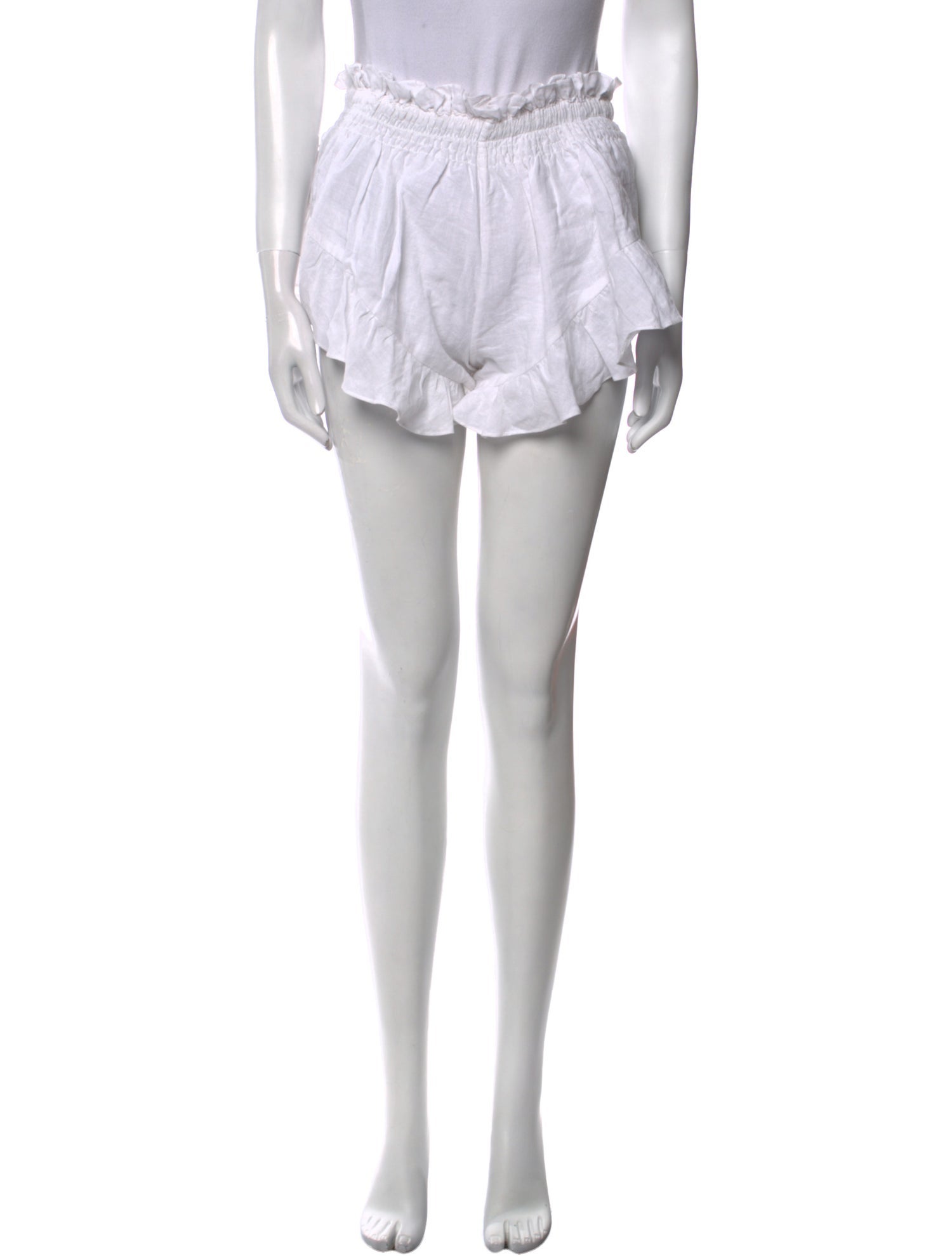 Caroline Constas Linen Mini Shorts