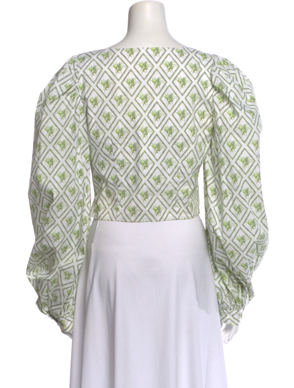 Caroline Constas Patterned Square Neckline Crop T… - image 3