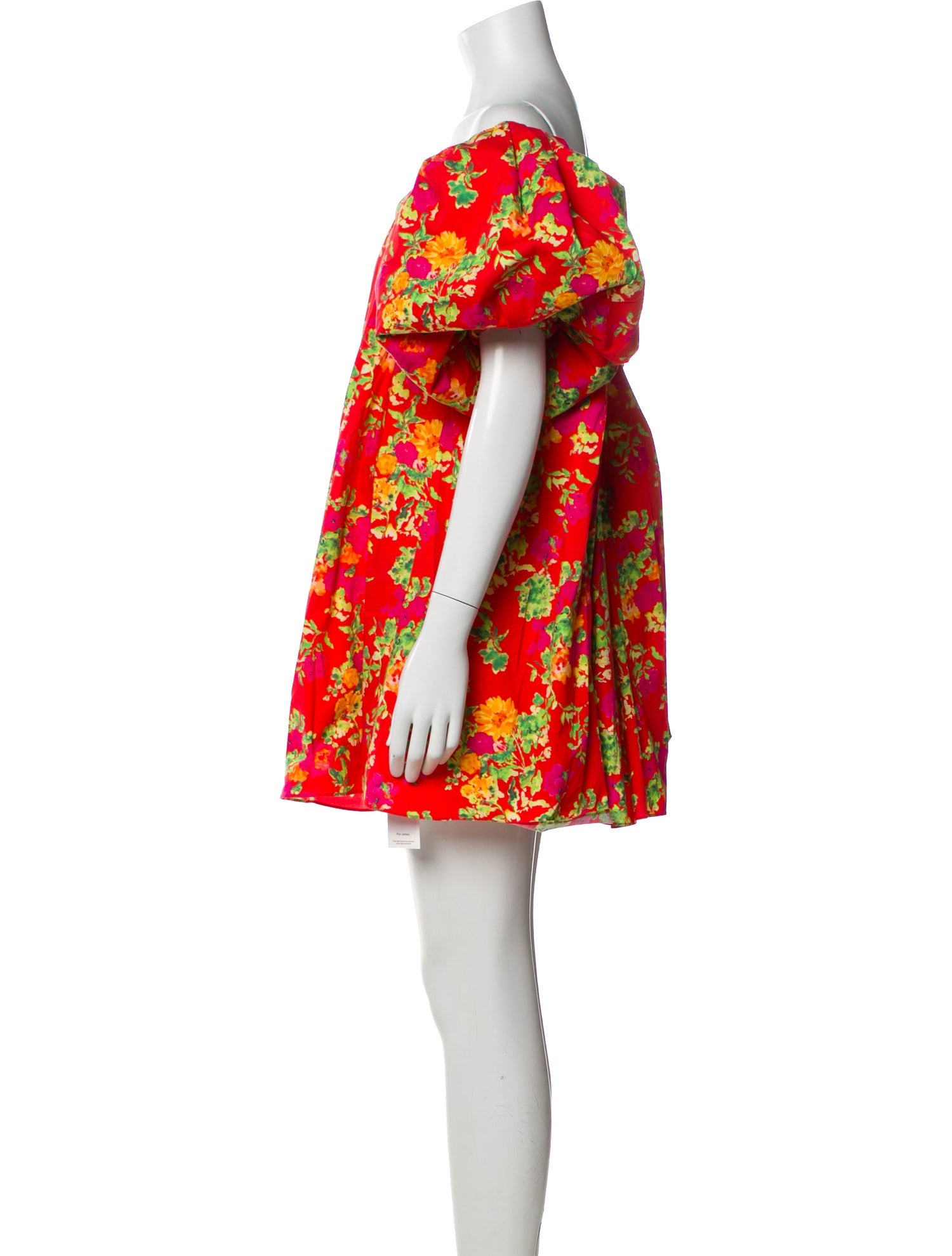 caroline constas mini dress Caroline Constas Maxine Ruched Mini Dress In Blue Floral