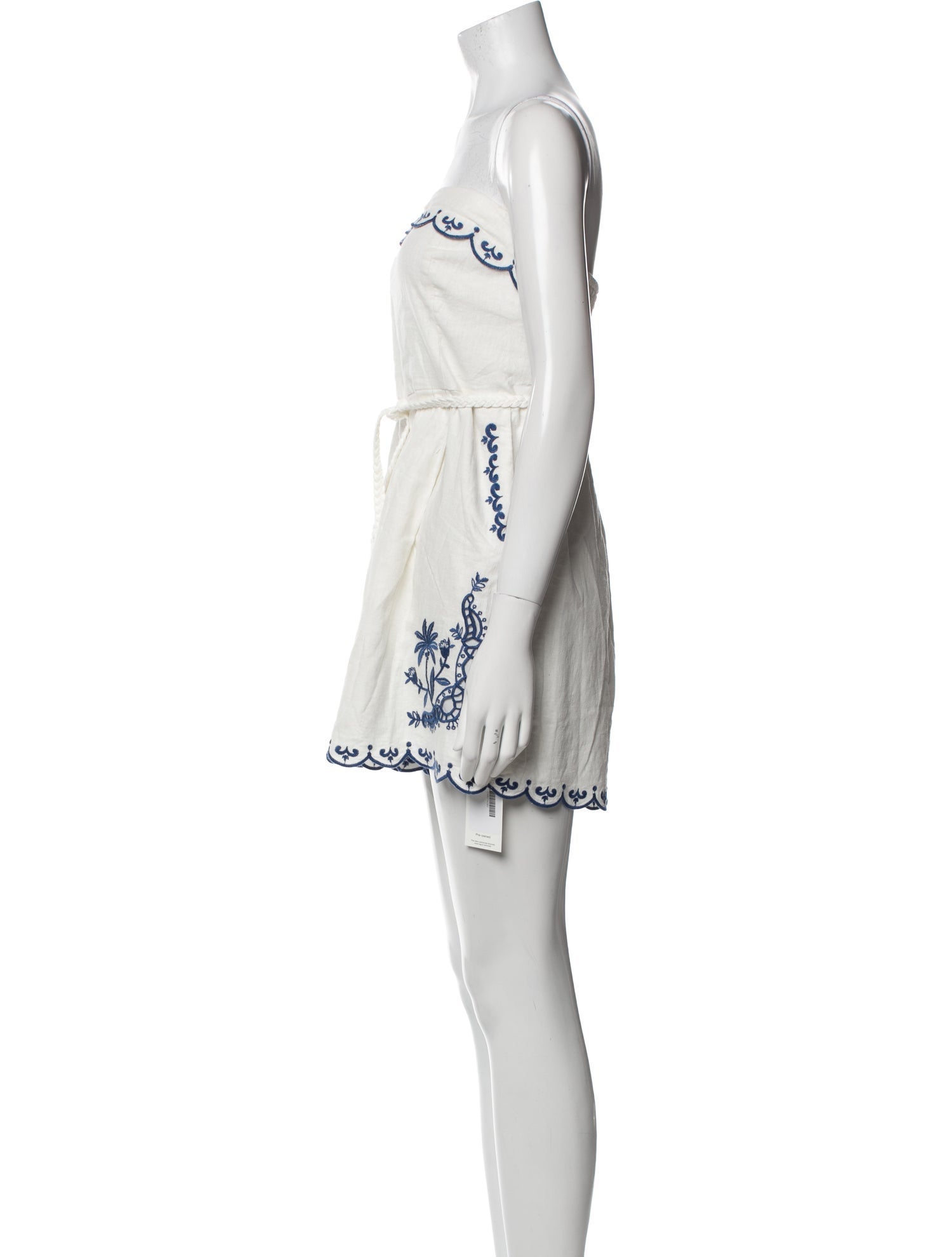 Caroline Constas Floral Print Strapless Romper w/ Tags