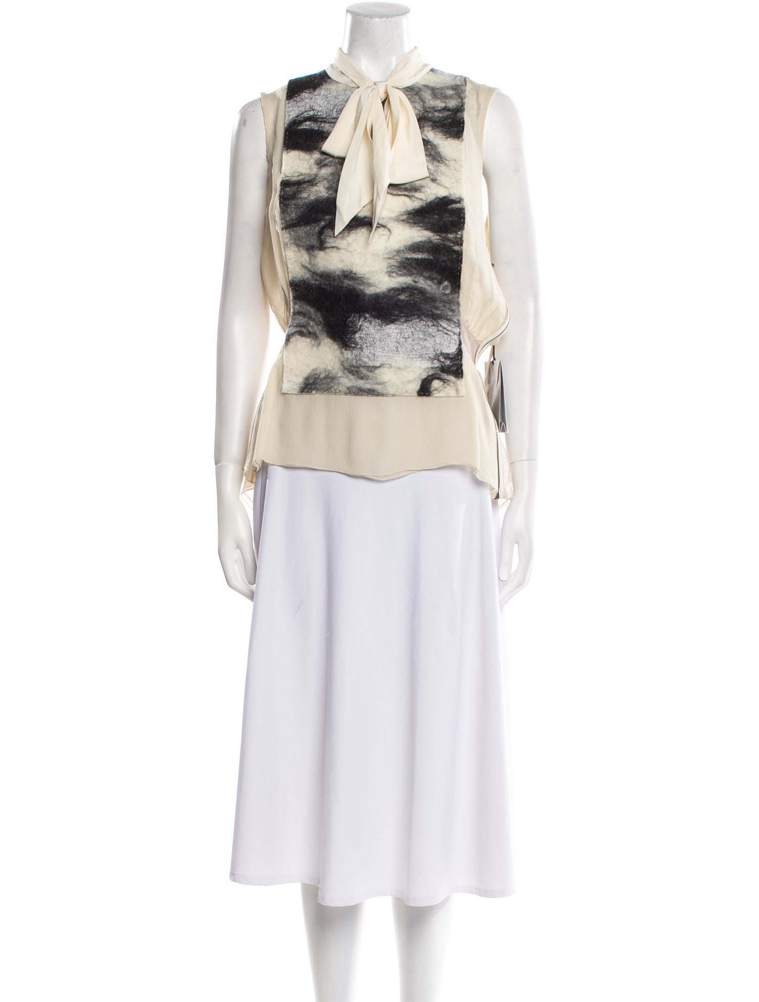Chris Benz Silk Printed Blouse