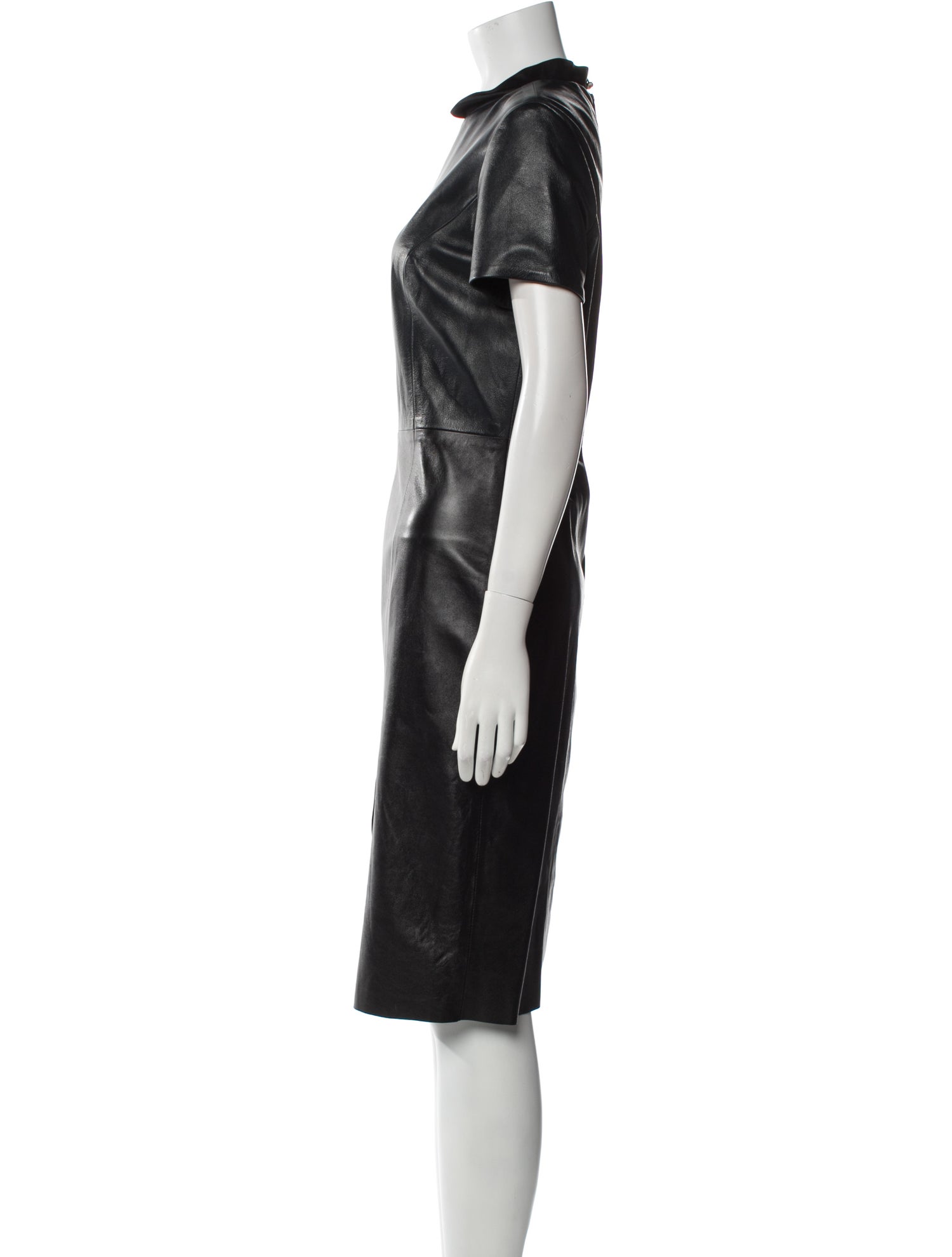 Chris Benz Leather Midi Length Dress
