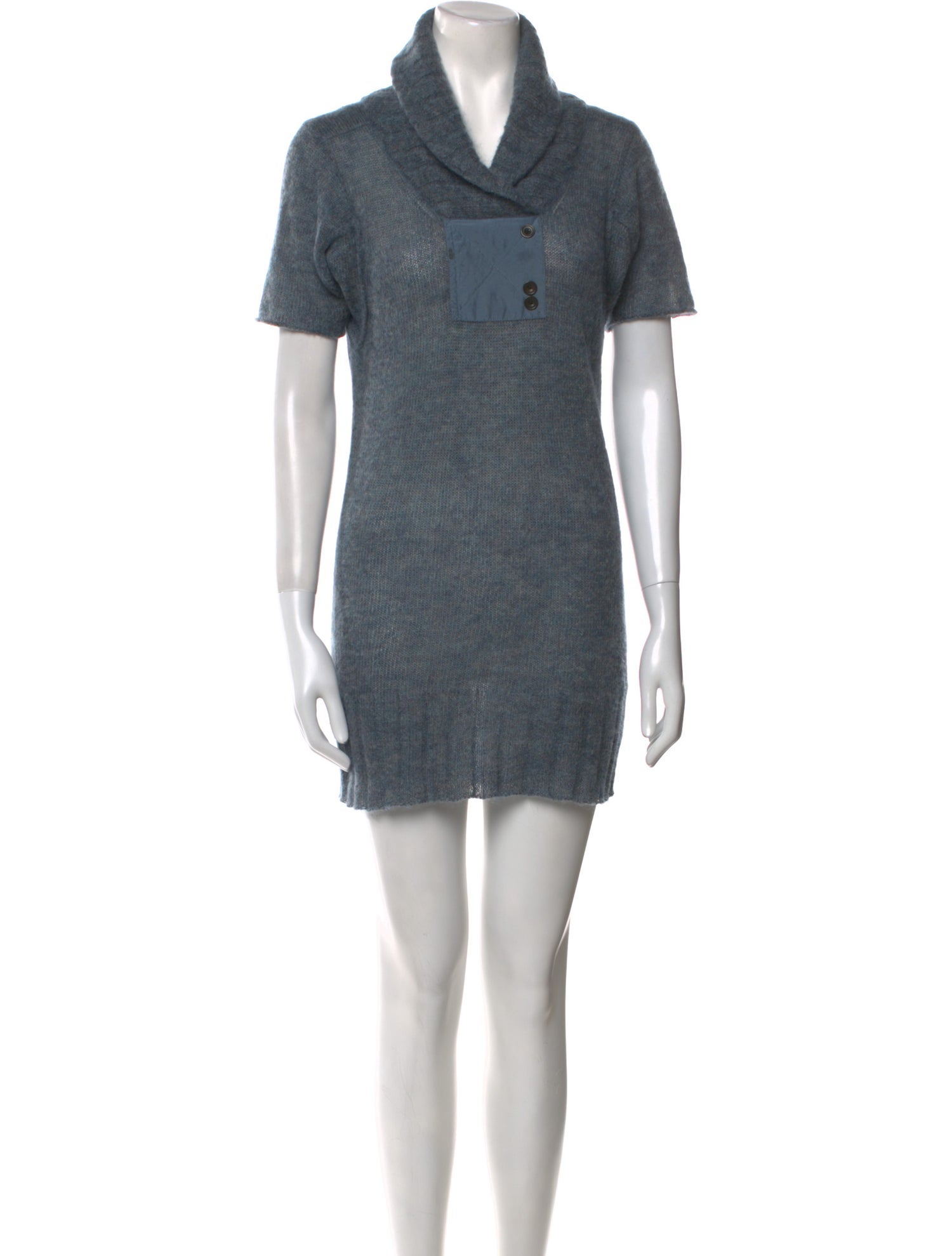 Chris Benz Cowl Neck Mini Dress