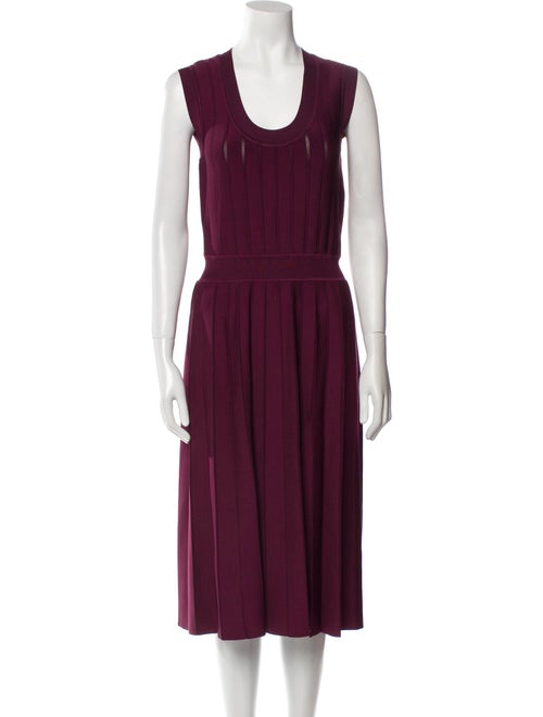 CASASOLA Scoop Neck Midi Length Dress