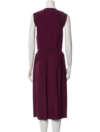 CASASOLA Scoop Neck Midi Length Dress