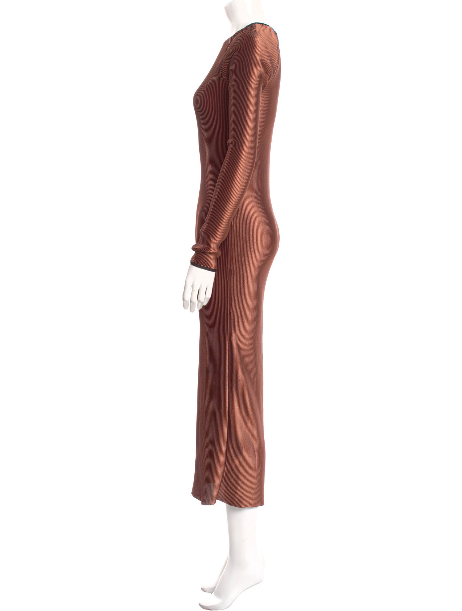 CASASOLA Crew Neck Long Dress