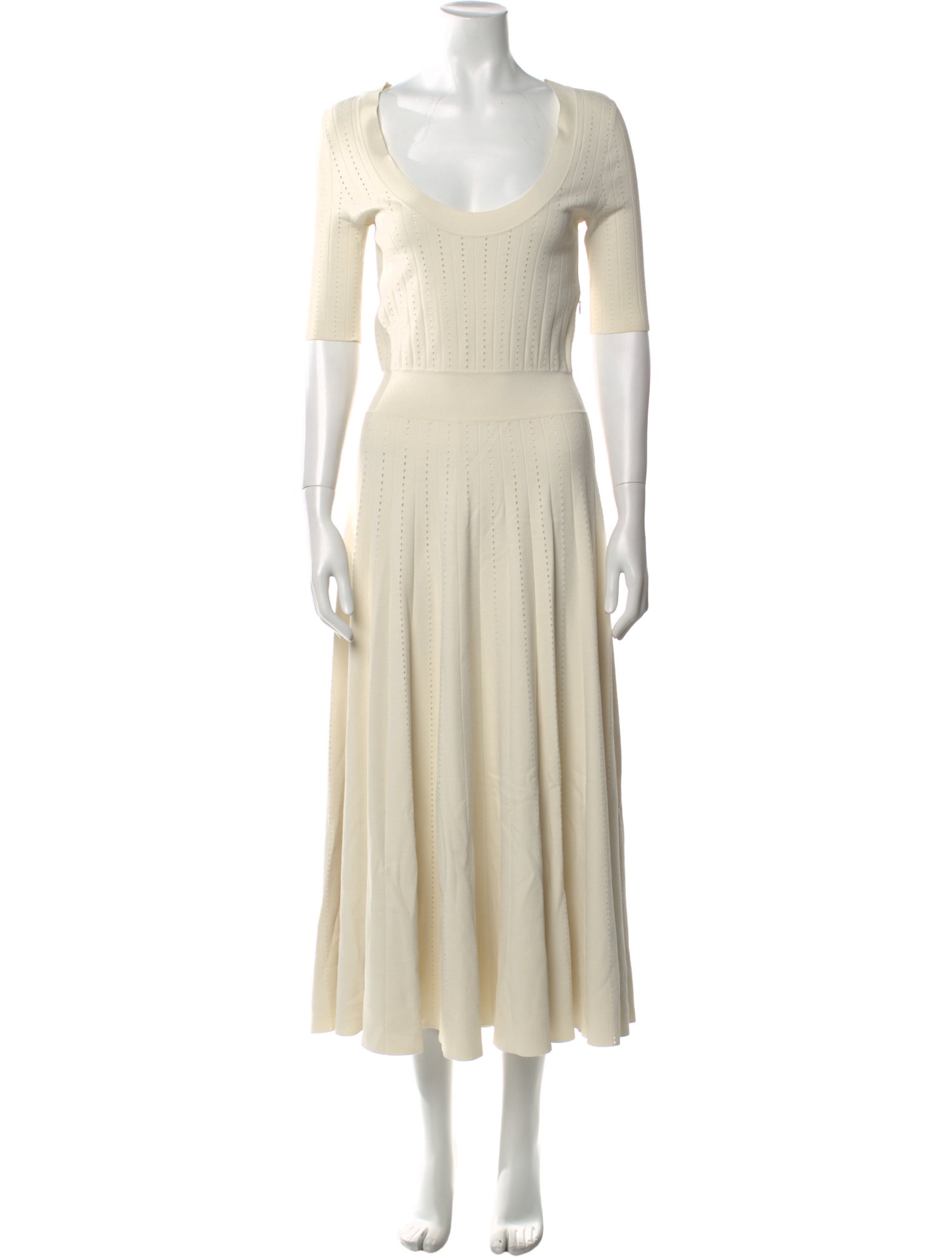 CASASOLA Scoop Neck Long Dress