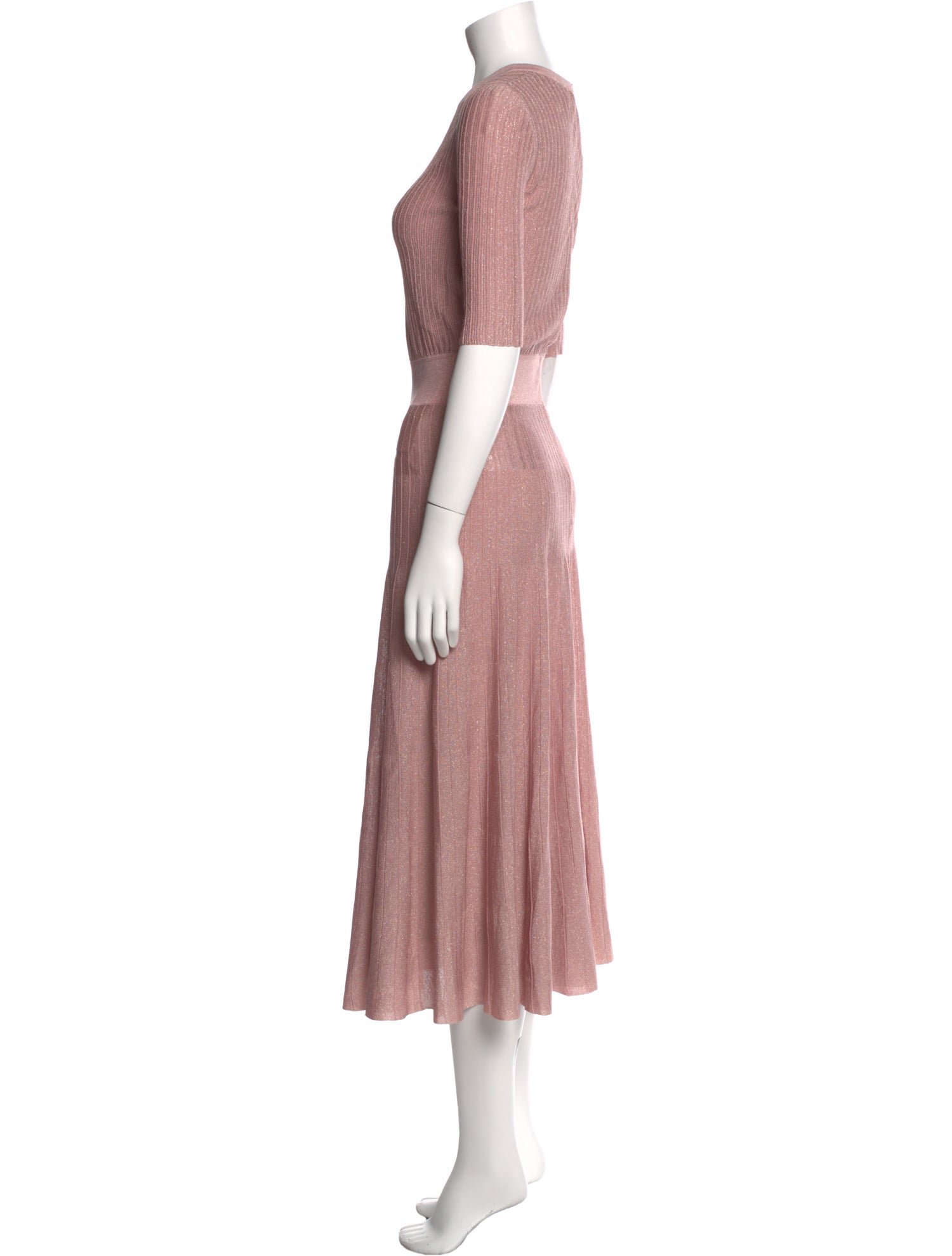 CASASOLA Crew Neck Long Dress