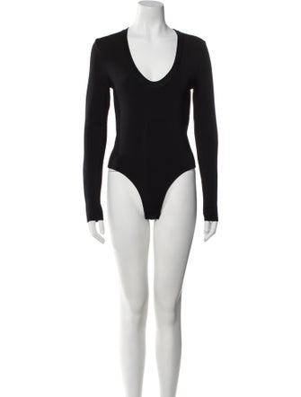 CASASOLA V-Neck Long Sleeve Bodysuit