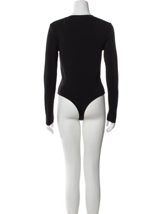 CASASOLA V-Neck Long Sleeve Bodysuit