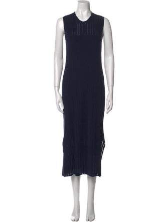 CASASOLA Crew Neck Long Dress