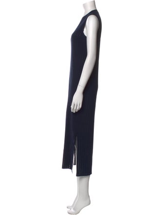 CASASOLA Crew Neck Long Dress