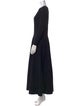 CASASOLA Crew Neck Long Dress