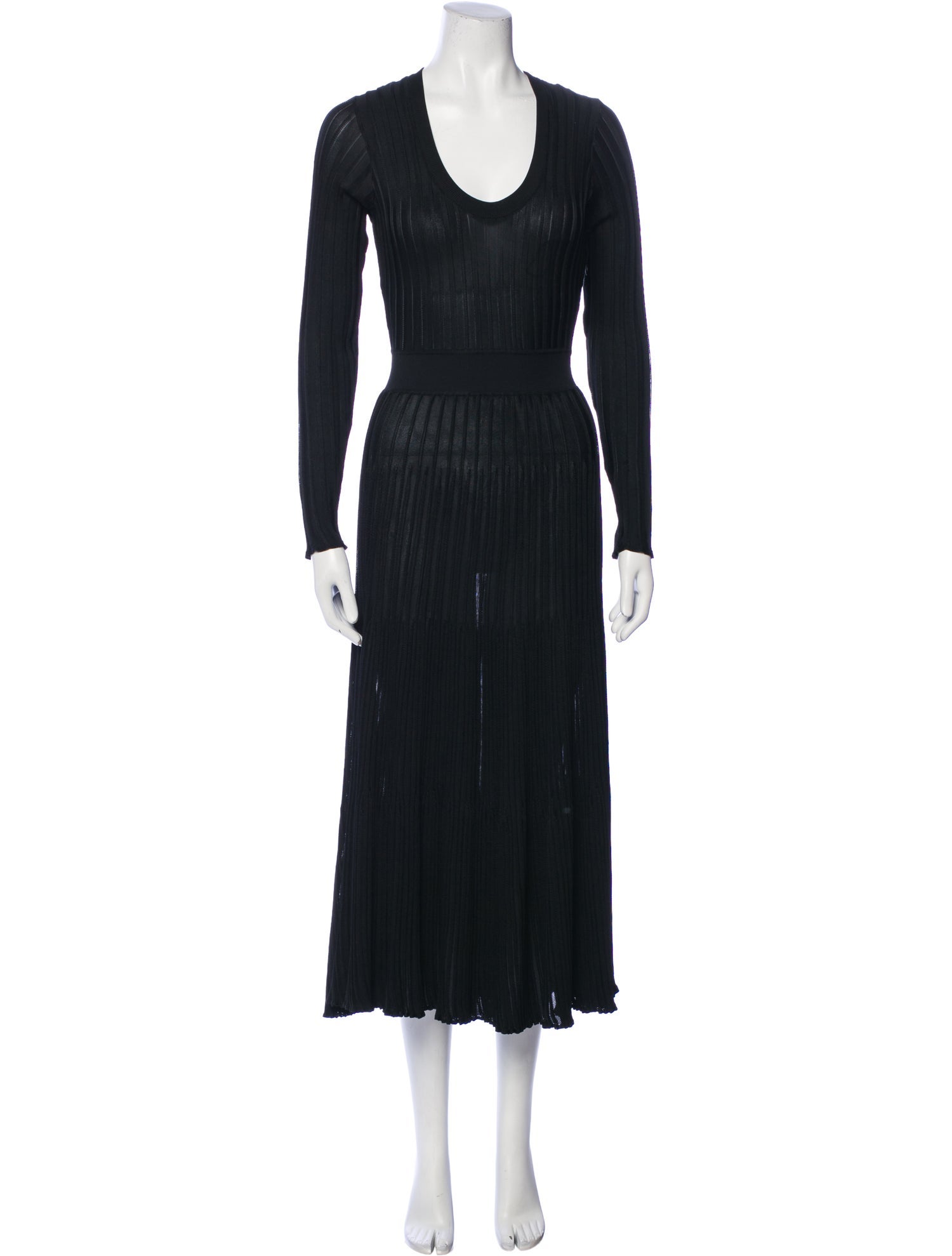 CASASOLA Scoop Neck Long Dress