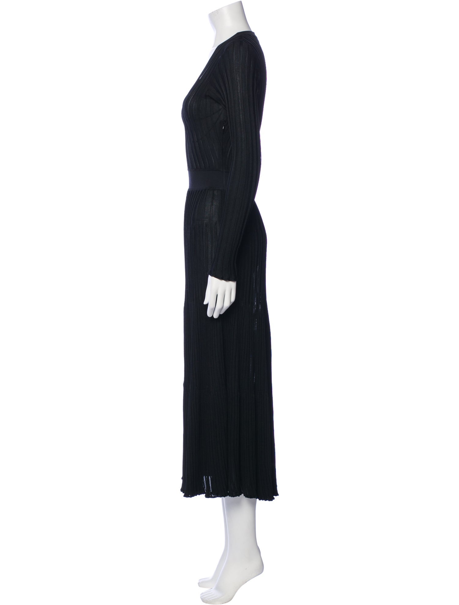 CASASOLA Scoop Neck Long Dress