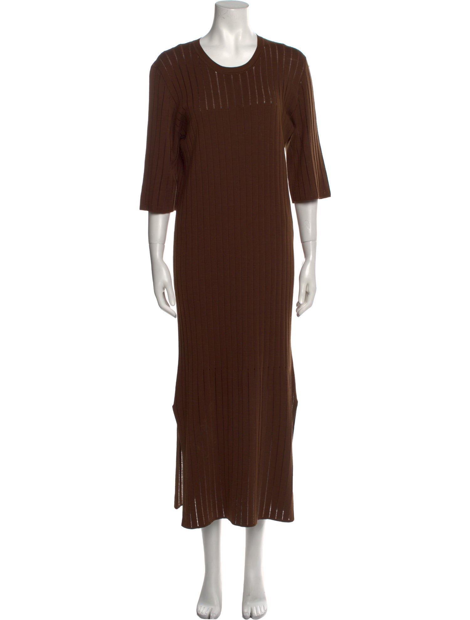 CASASOLA Crew Neck Long Dress