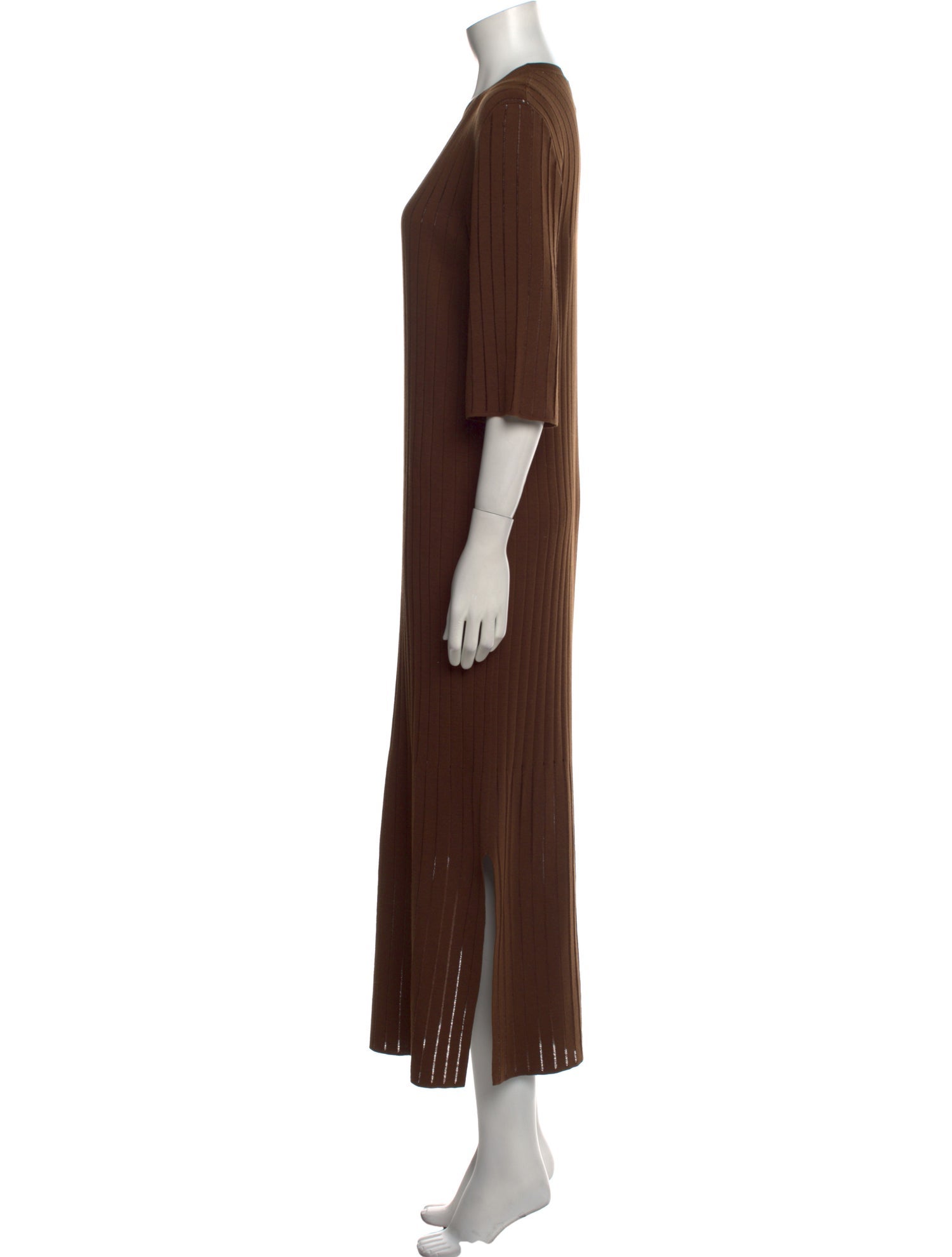 CASASOLA Crew Neck Long Dress
