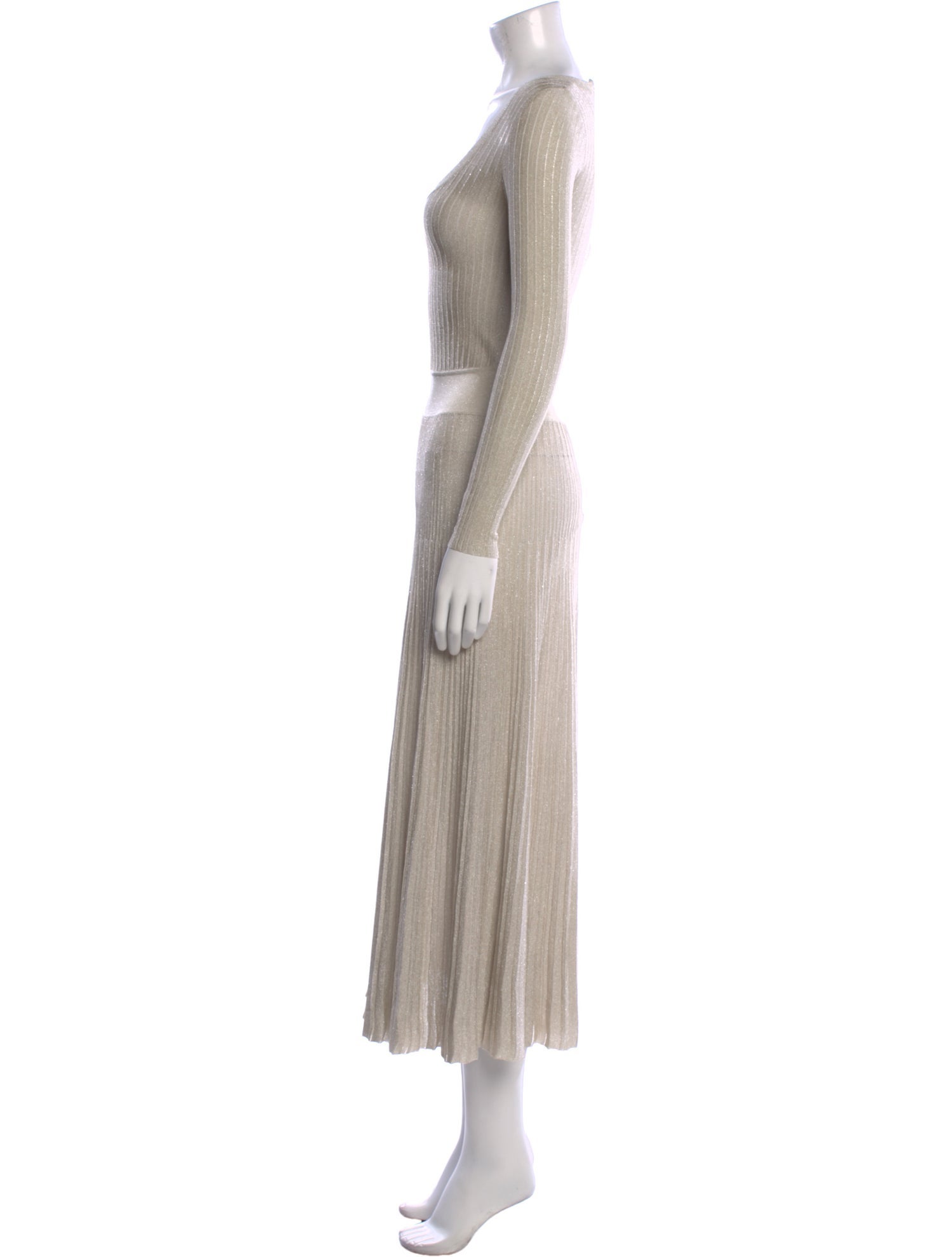 CASASOLA Scoop Neck Midi Length Dress