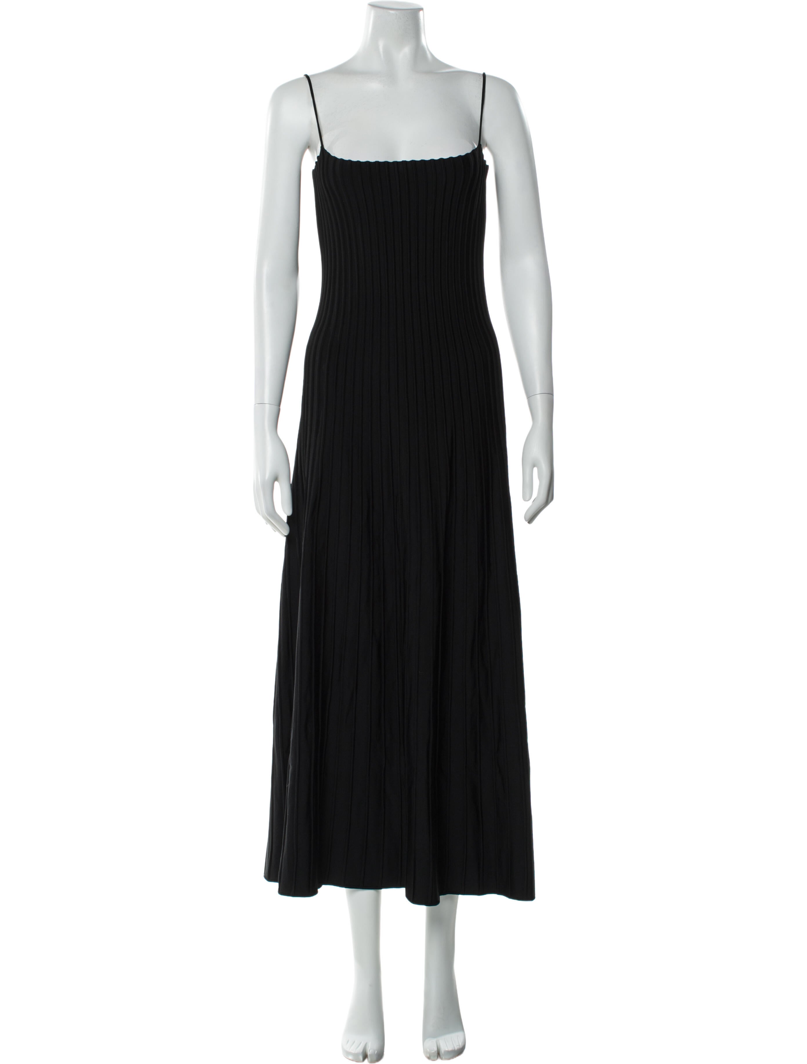 CASASOLA Square Neckline Midi Length Dress