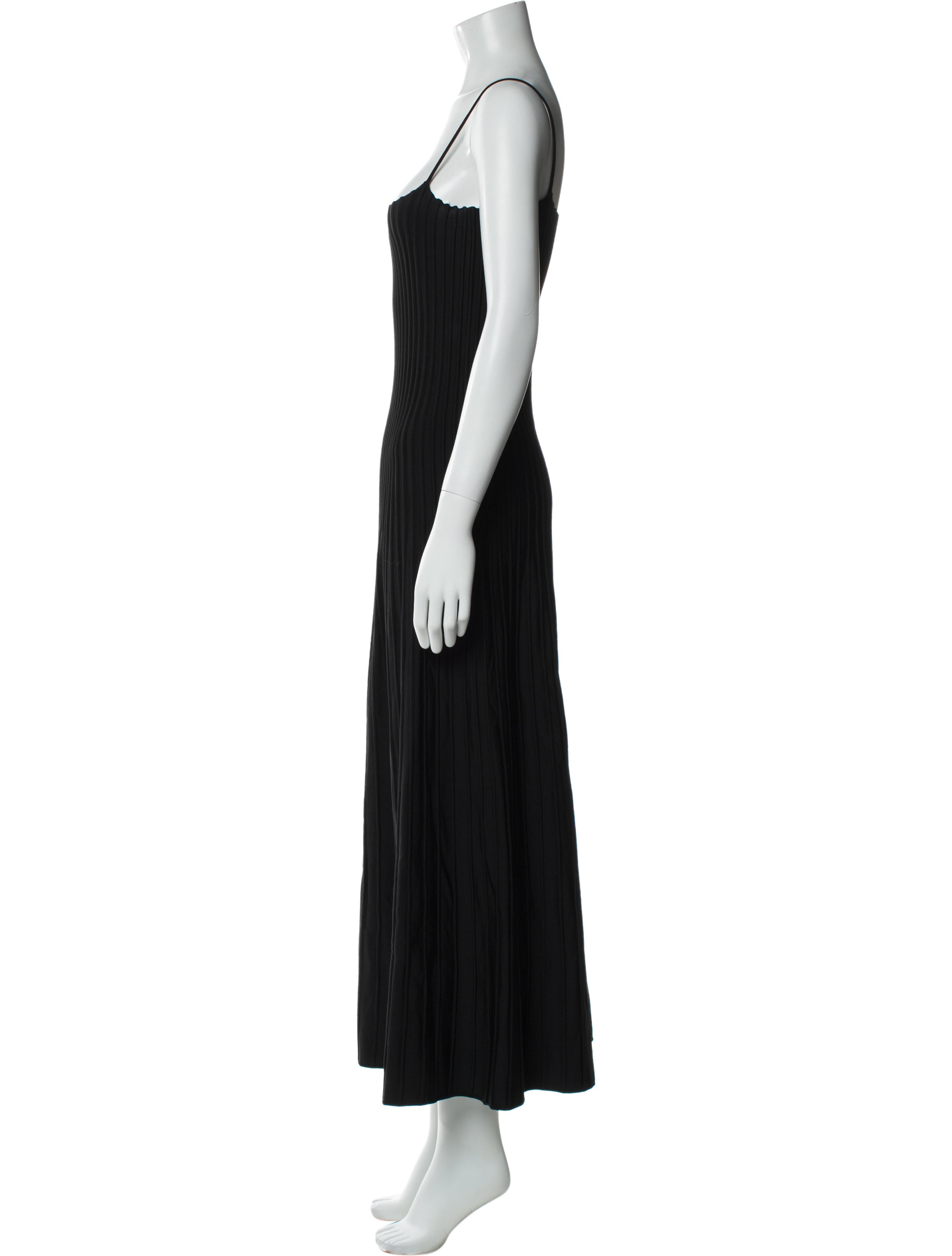CASASOLA Square Neckline Midi Length Dress