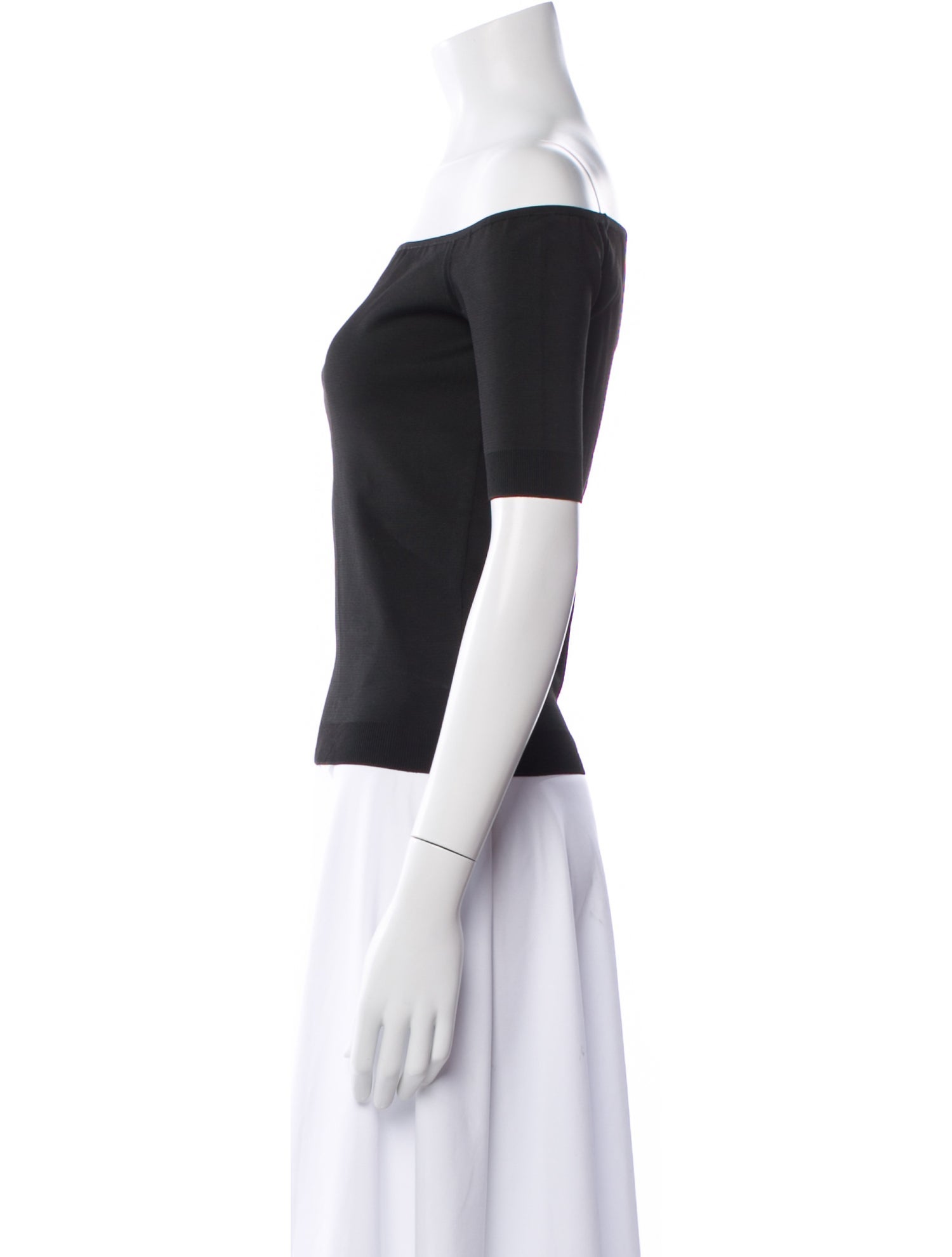 CASASOLA Off-The-Shoulder Short Sleeve Top