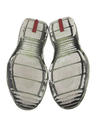 Cass x Prada Leather Printed Sneakers