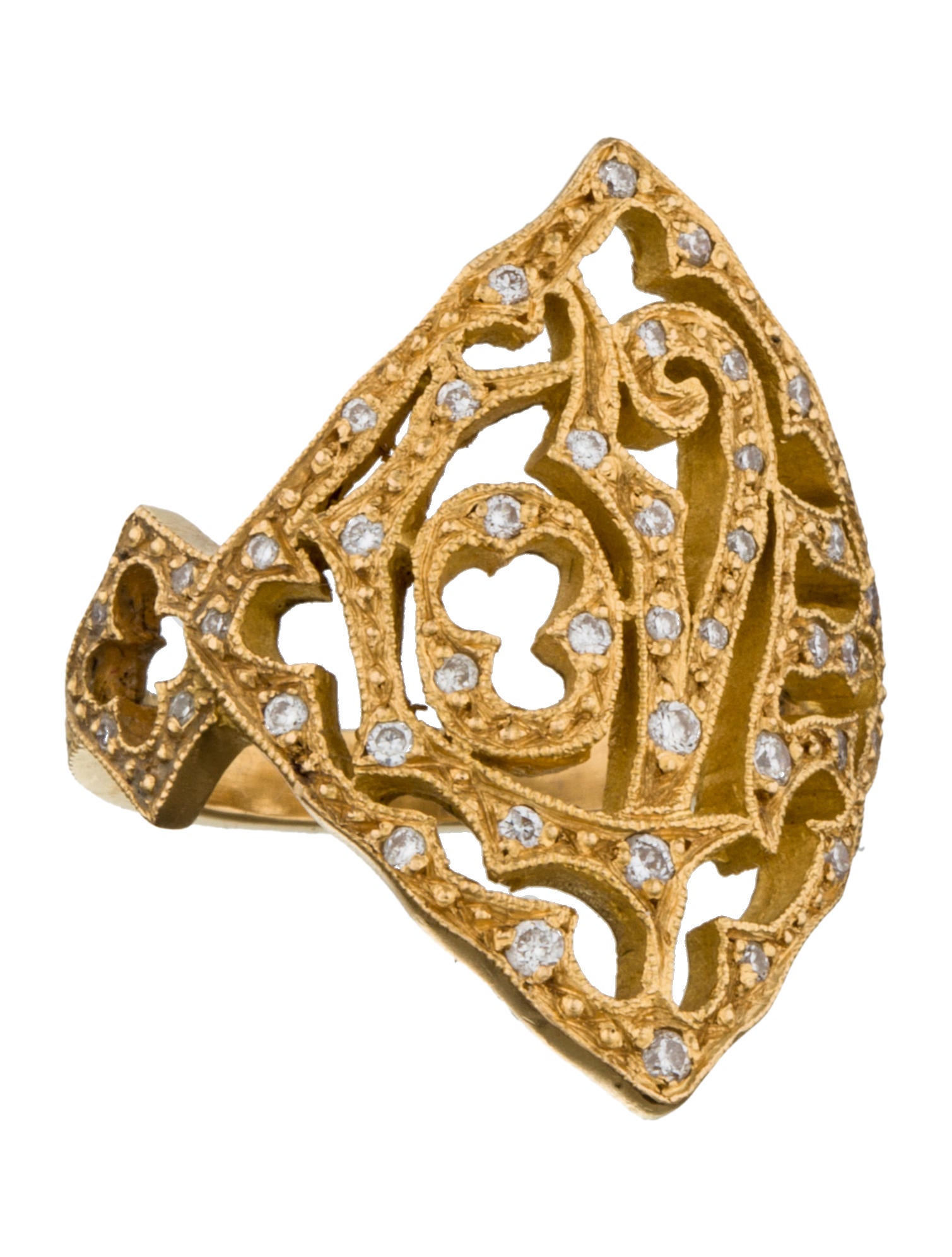 Cathy Waterman Open Work Diamond Ring Rings CAT20122 The RealReal