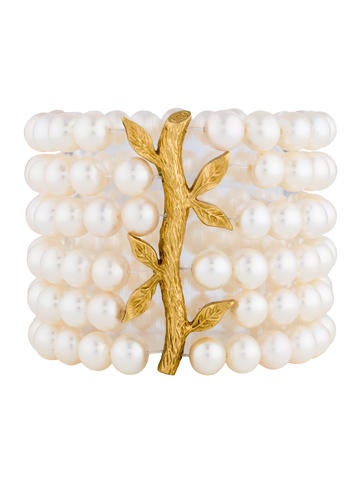Cathy Waterman 22K Multi Strand Pearl Bracelet
