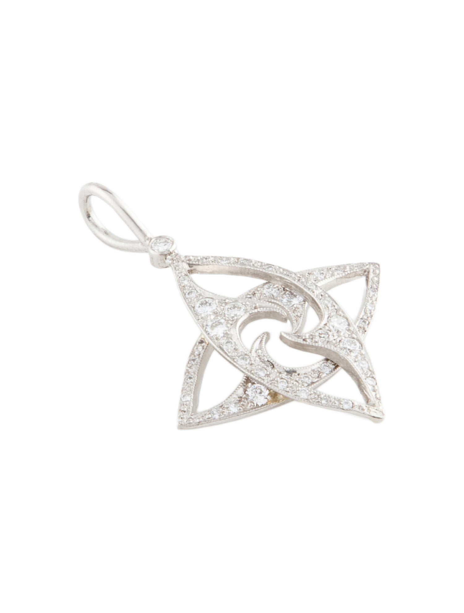 Cathy Waterman Platinum Diamond Star Pendant