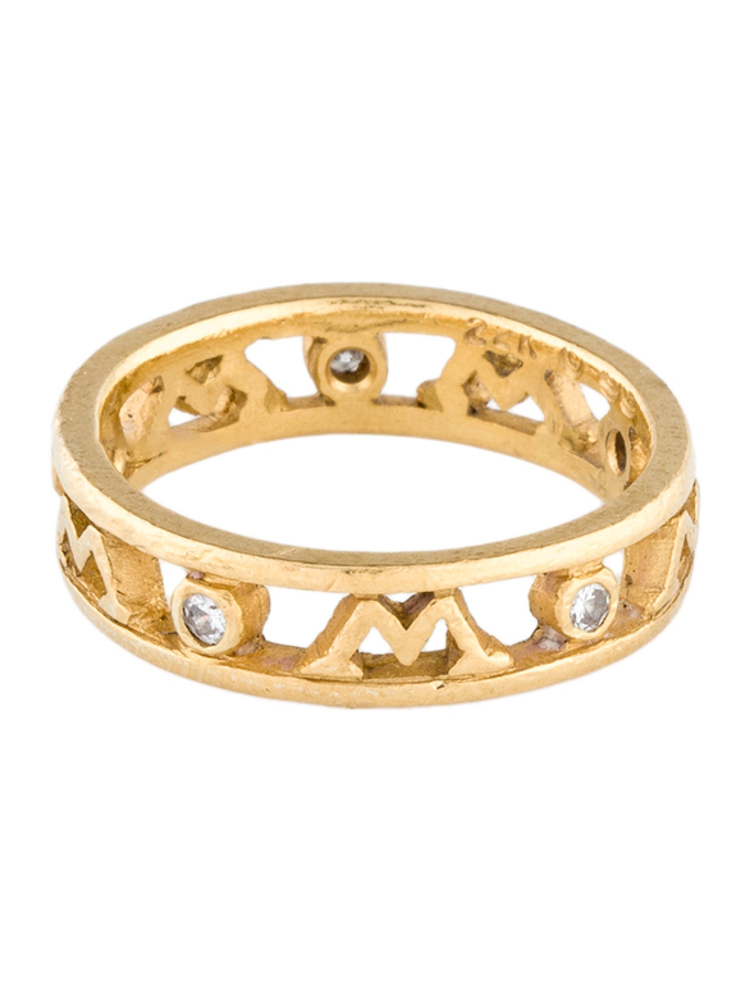 Cathy Waterman 22K Diamond MOM Band