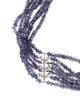 Cathy Waterman Platinum Coated Iolite & Diamond 7-Row Bead Choker