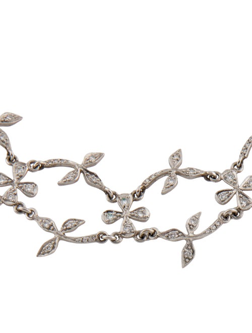 Cathy Waterman 2.14ctw Platinum Diamond Flower Collar Necklace