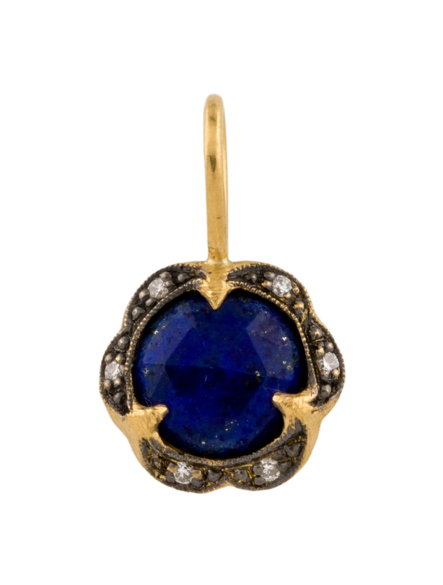 Cathy Waterman 22K Lapis Lazuli & Diamond Pendant