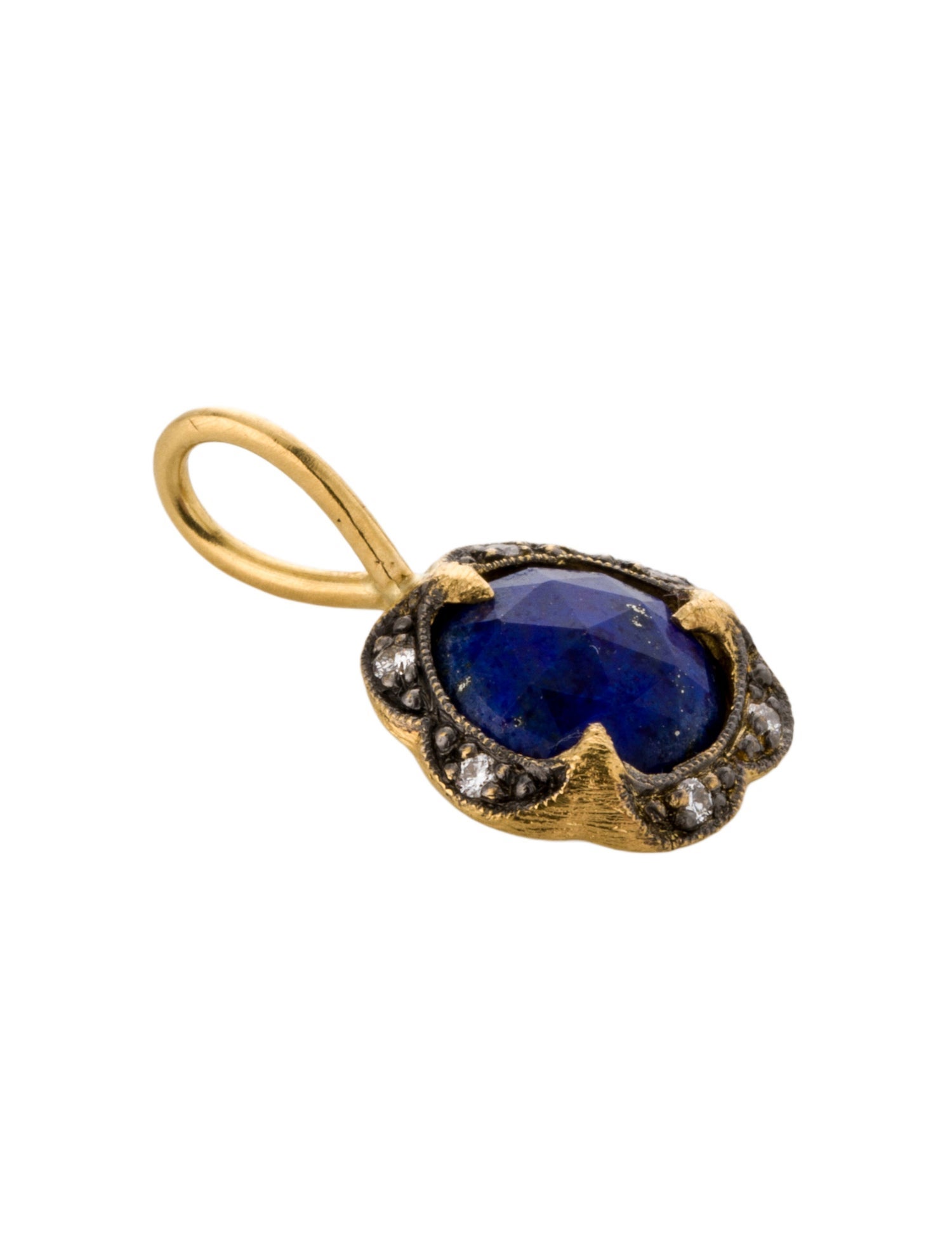 Cathy Waterman 22K Lapis Lazuli & Diamond Pendant