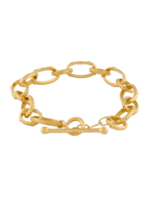 Cathy Waterman 22K Oval Branch Link Bracelet